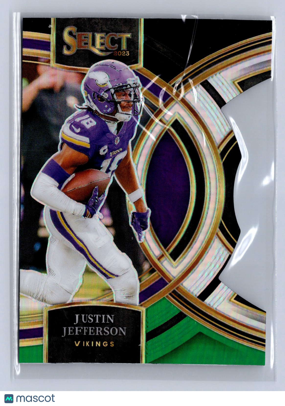 2023 Panini Select Premier Justin Jefferson Black Green Die-Cut #175