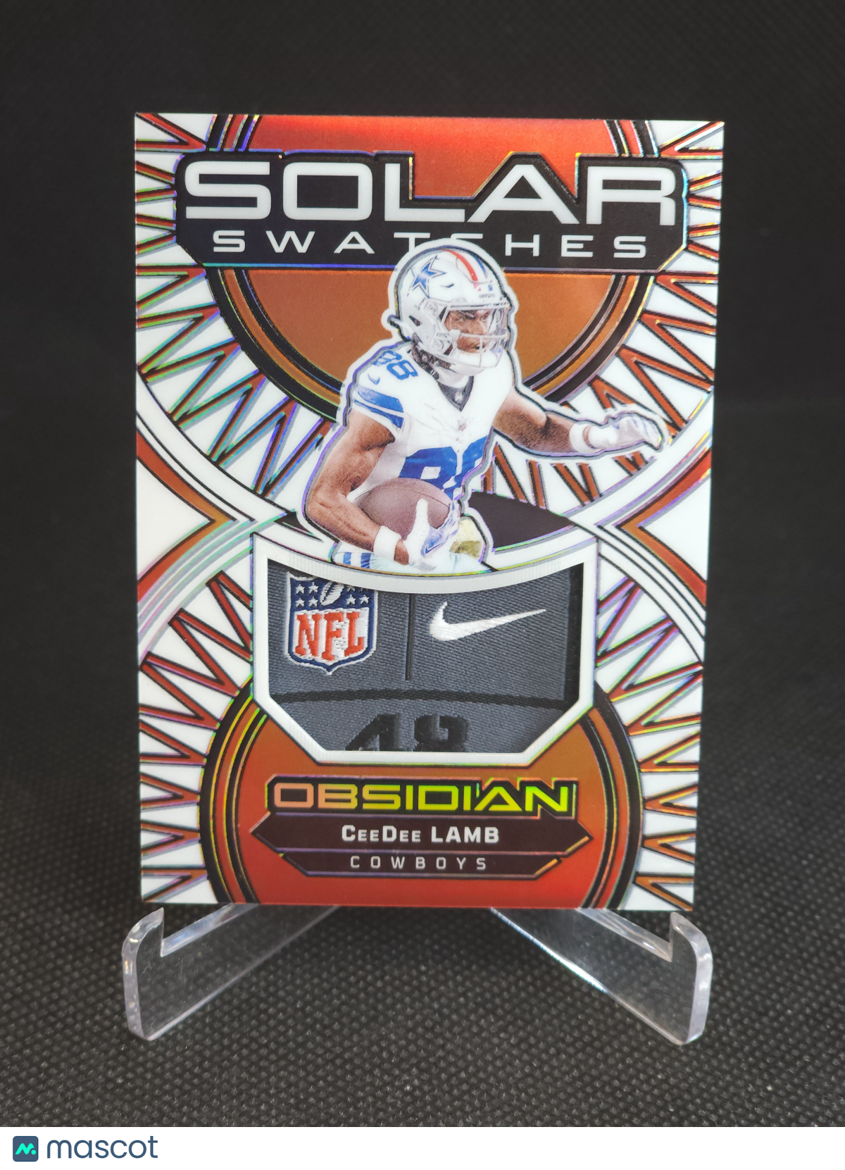 2024 Obsidian Solar Swatches CeeDee Lamb Contra NFL Nike Swoosh Patch #SS-CDL