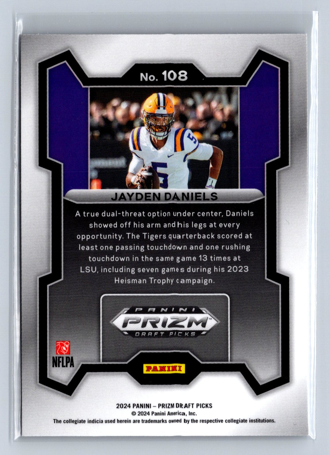 2024 Panini Prizm Draft Picks Jayden Daniels #108