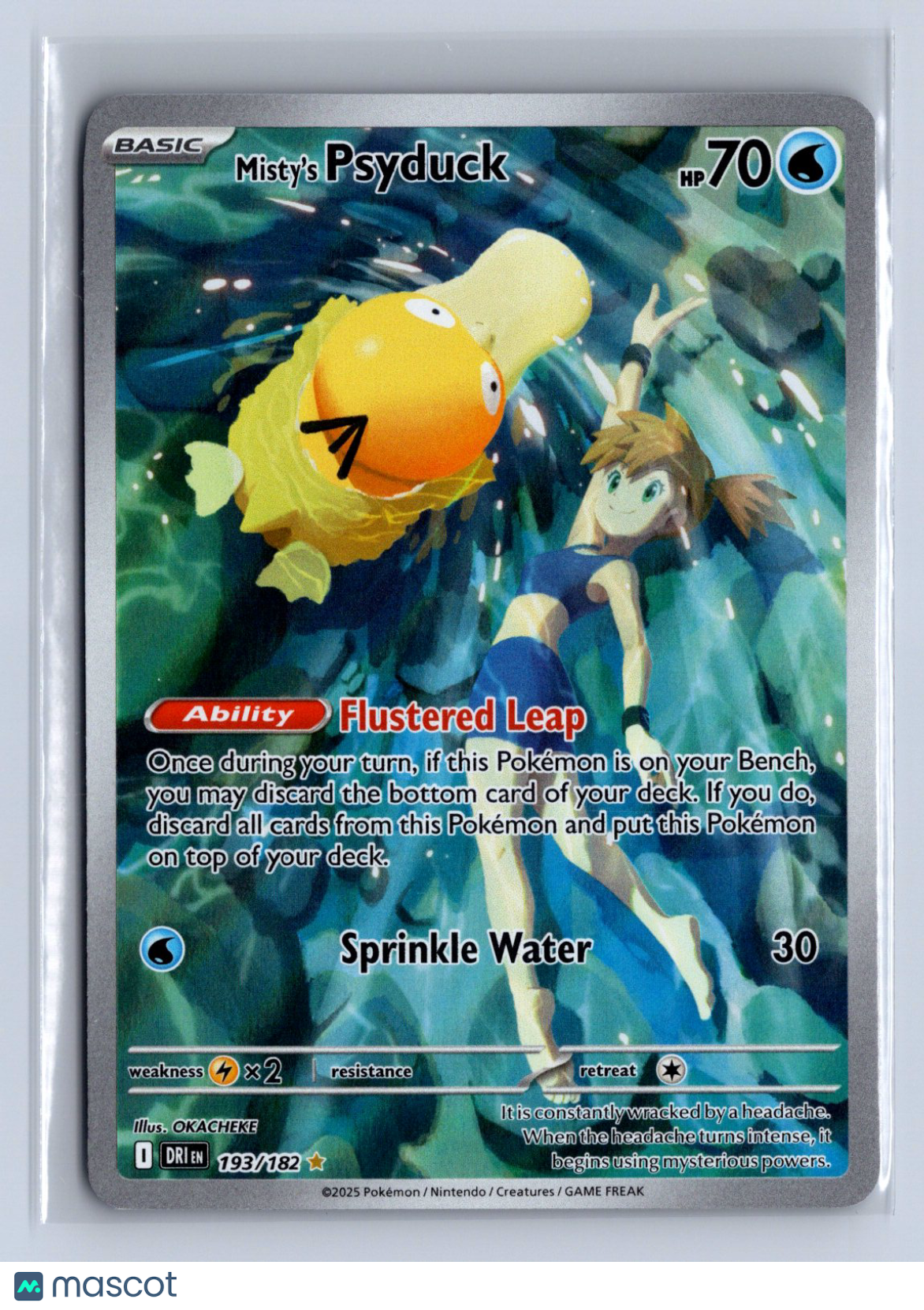 2025 Pokemon Destined Rivals Misty's Psyduck #193/182 LP