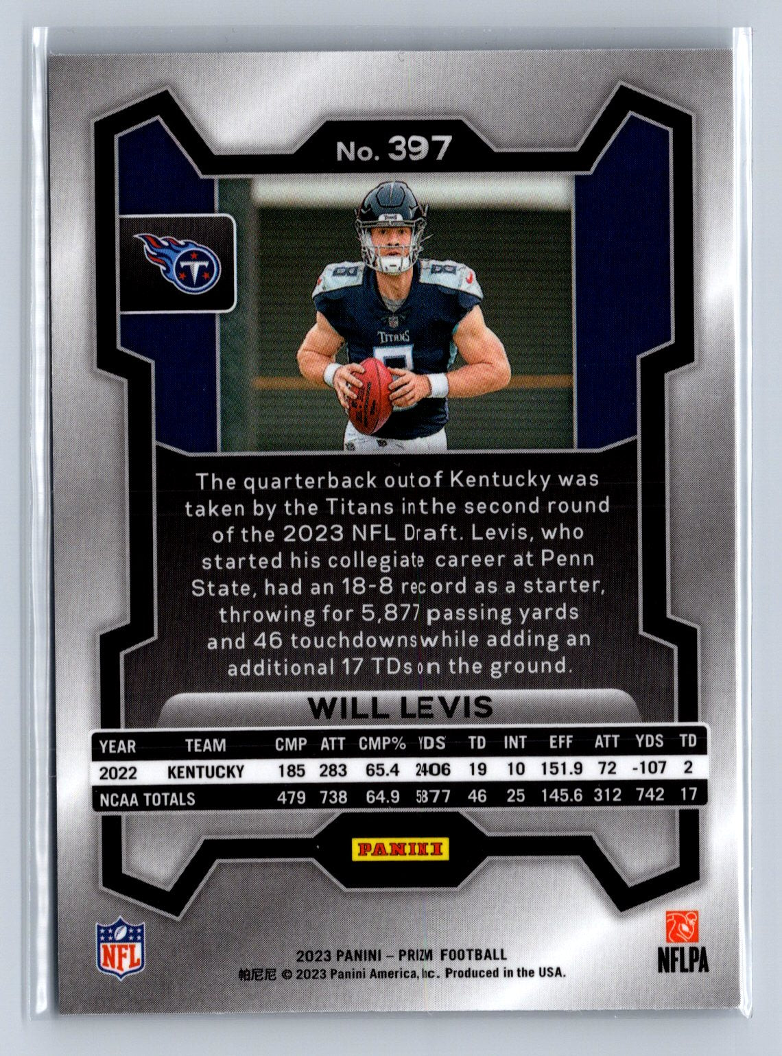 2023 Panini Prizm Will Levis #397