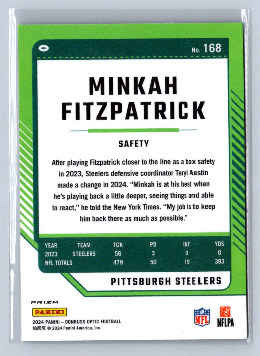 2024 Panini Donruss Optic Minkah Fitzpatrick Blue Stars #168
