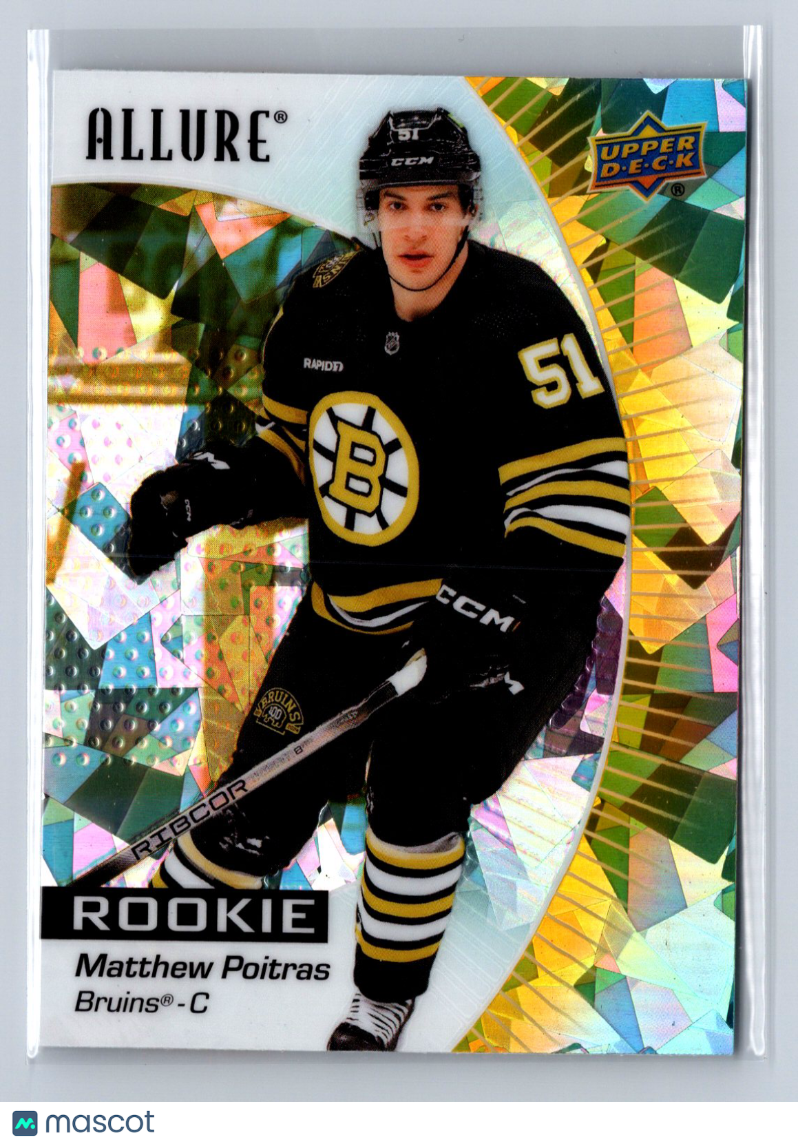 2023-24 Upper Deck Allure Hockey Matthew Poitras Yellow Taxi #120