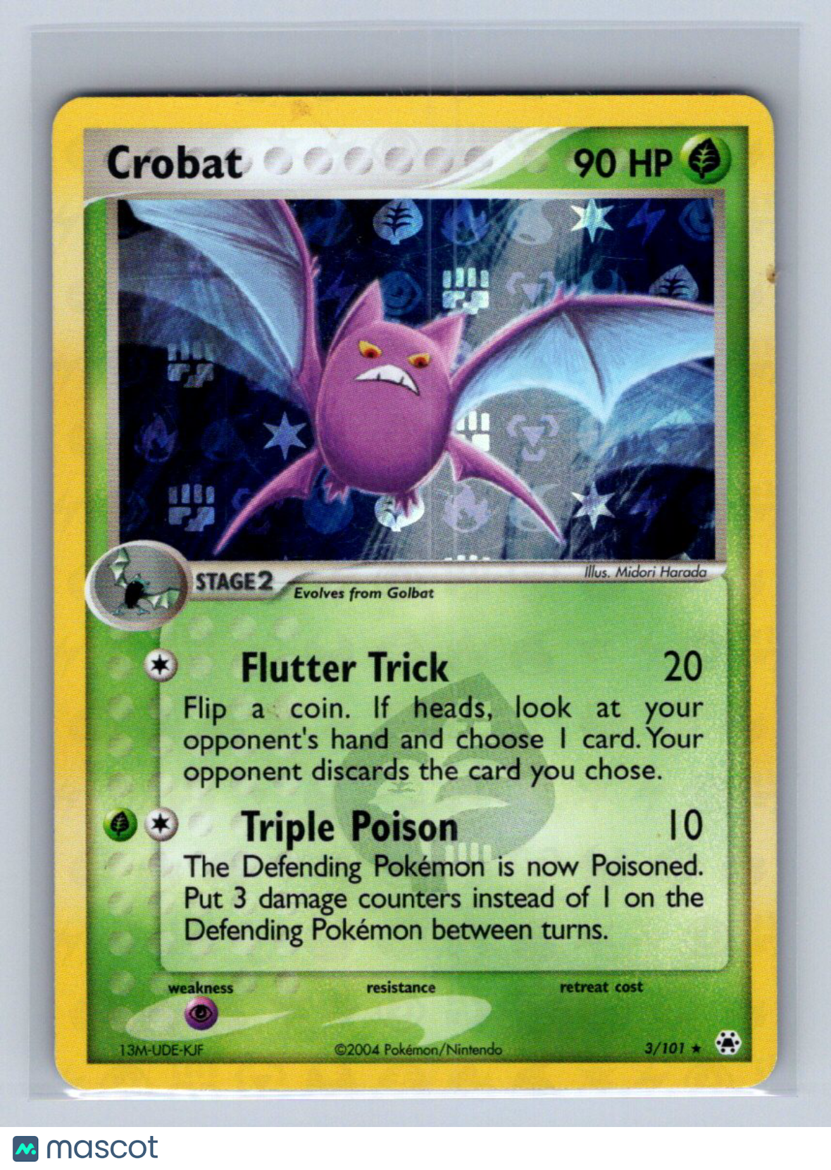 2004 Pokemon Hidden Legends Crobat Reverse Holo #3/109 LP