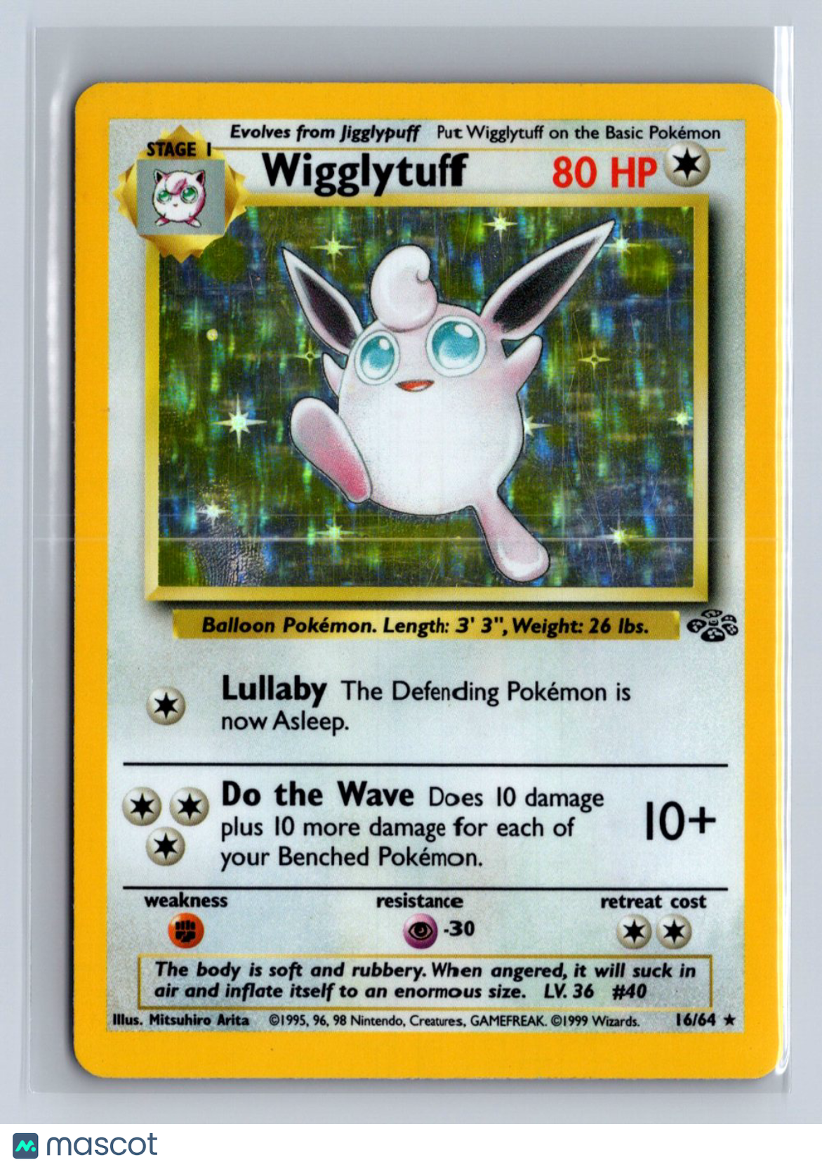 1999 Pokemon Jungle Wigglytuff Jungle #16/64 MP
