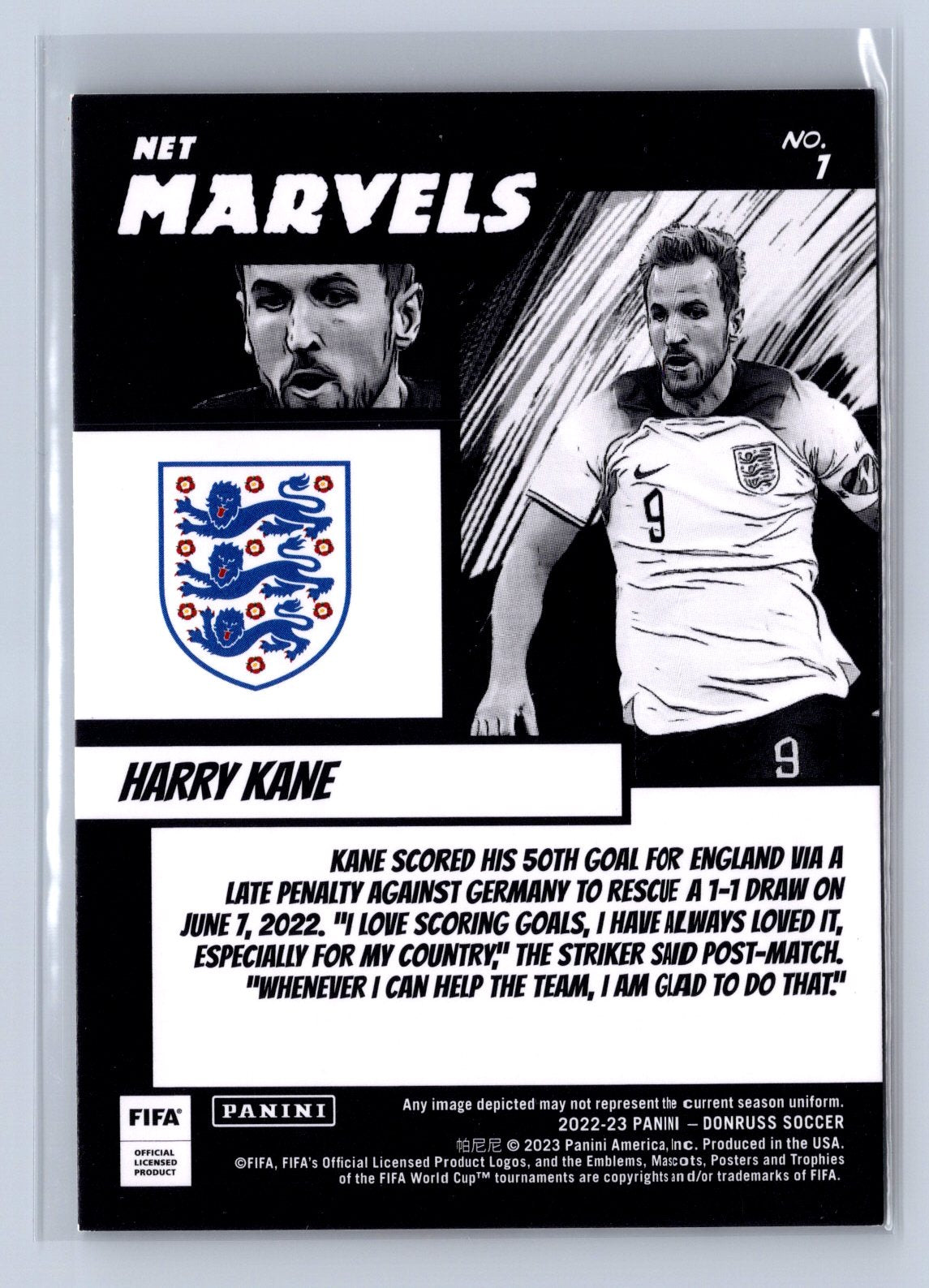 2023 Panini Donruss Net Marvels Harry Kane #No. 7