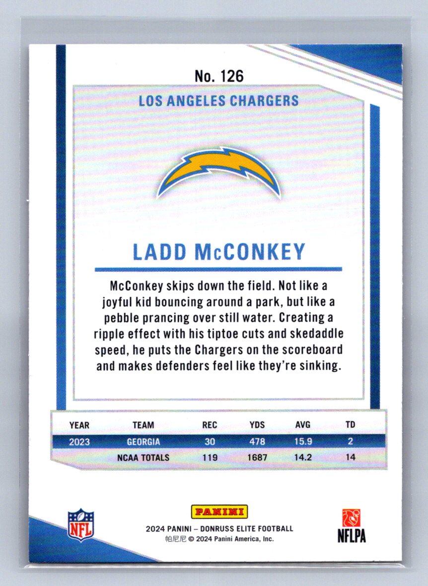 2024 Panini Donruss Elite Ladd McConkey Pink #126