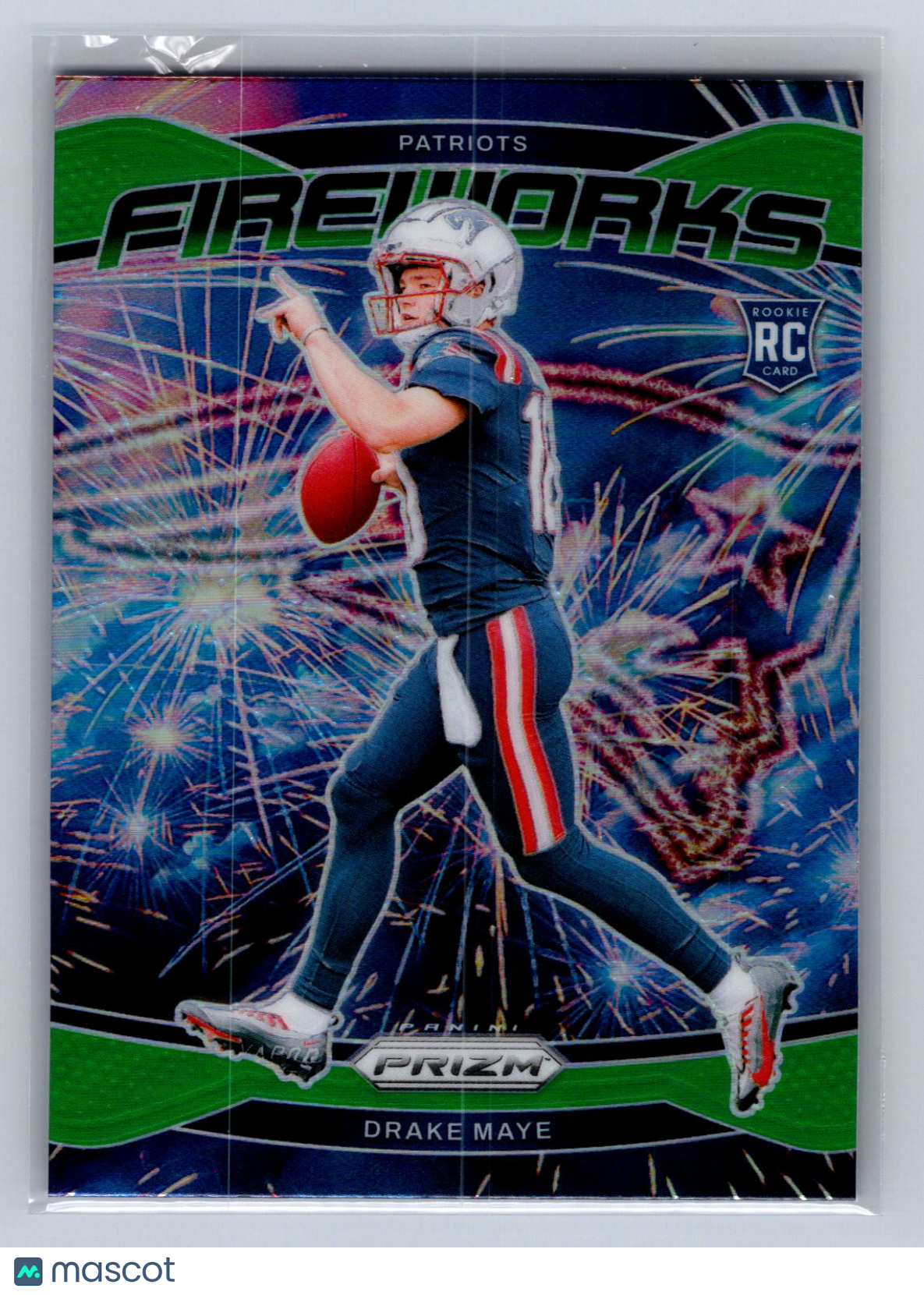 2024 Panini Prizm Fireworks Drake Maye Green #22