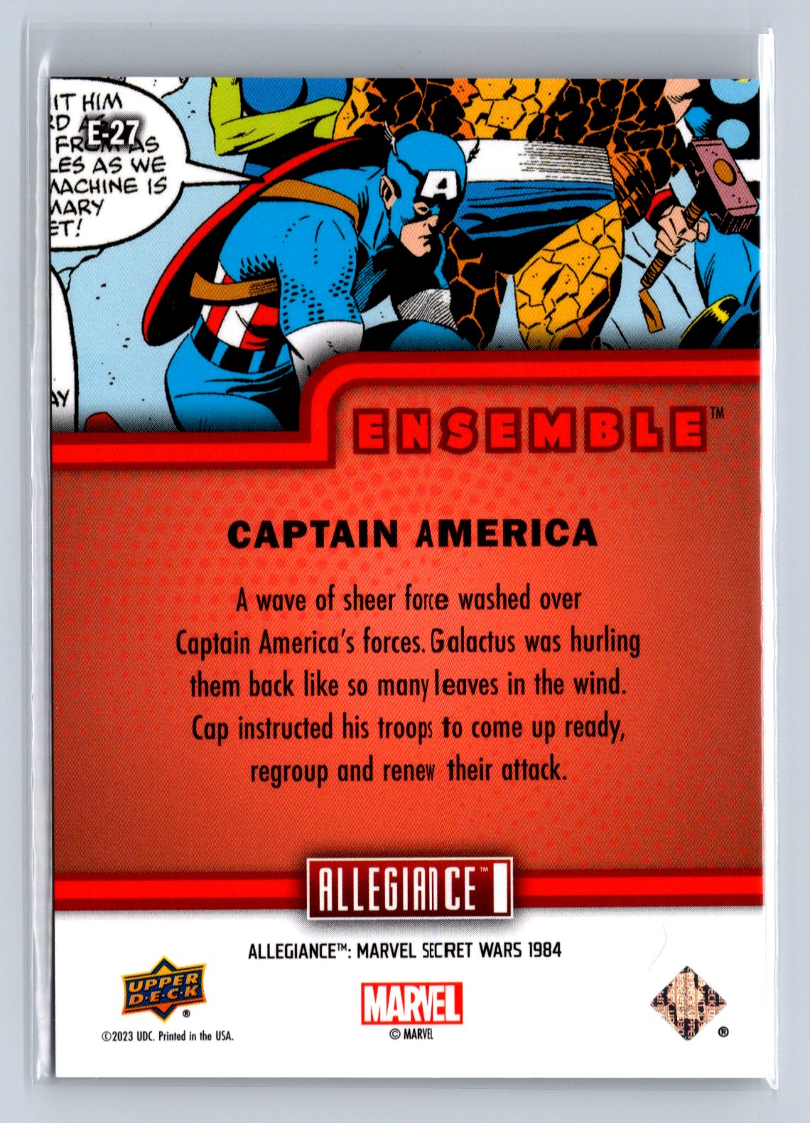 2024 Allegiance Secret Wars Captain America Ensemble Lenticular #E-27