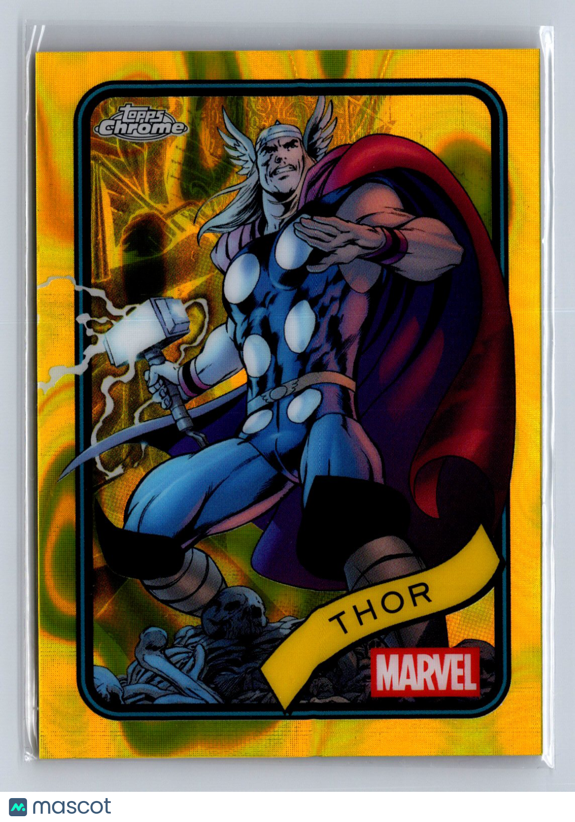 2025 Topps Chrome Marvel Thor Yellow Lava Refractor #119