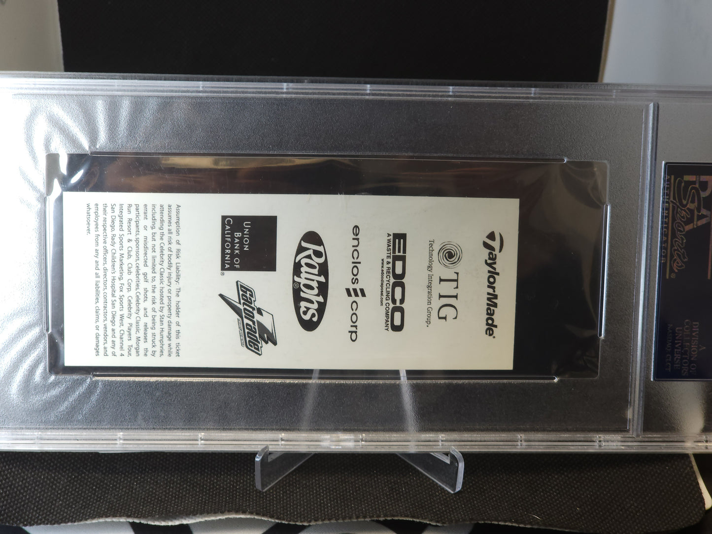 2008 10th Anniversary San Diego Celebrity Classic Ticket Auto PSA A Authentic