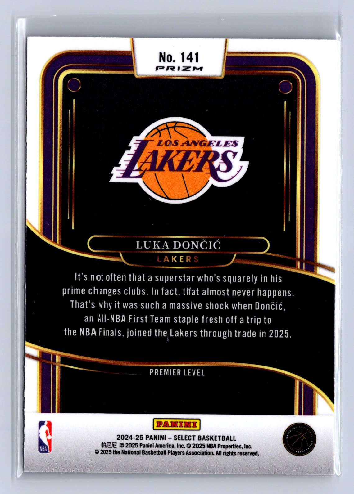 2024-25 Panini Select Premier Level Luka Dončić Blue Ice #141