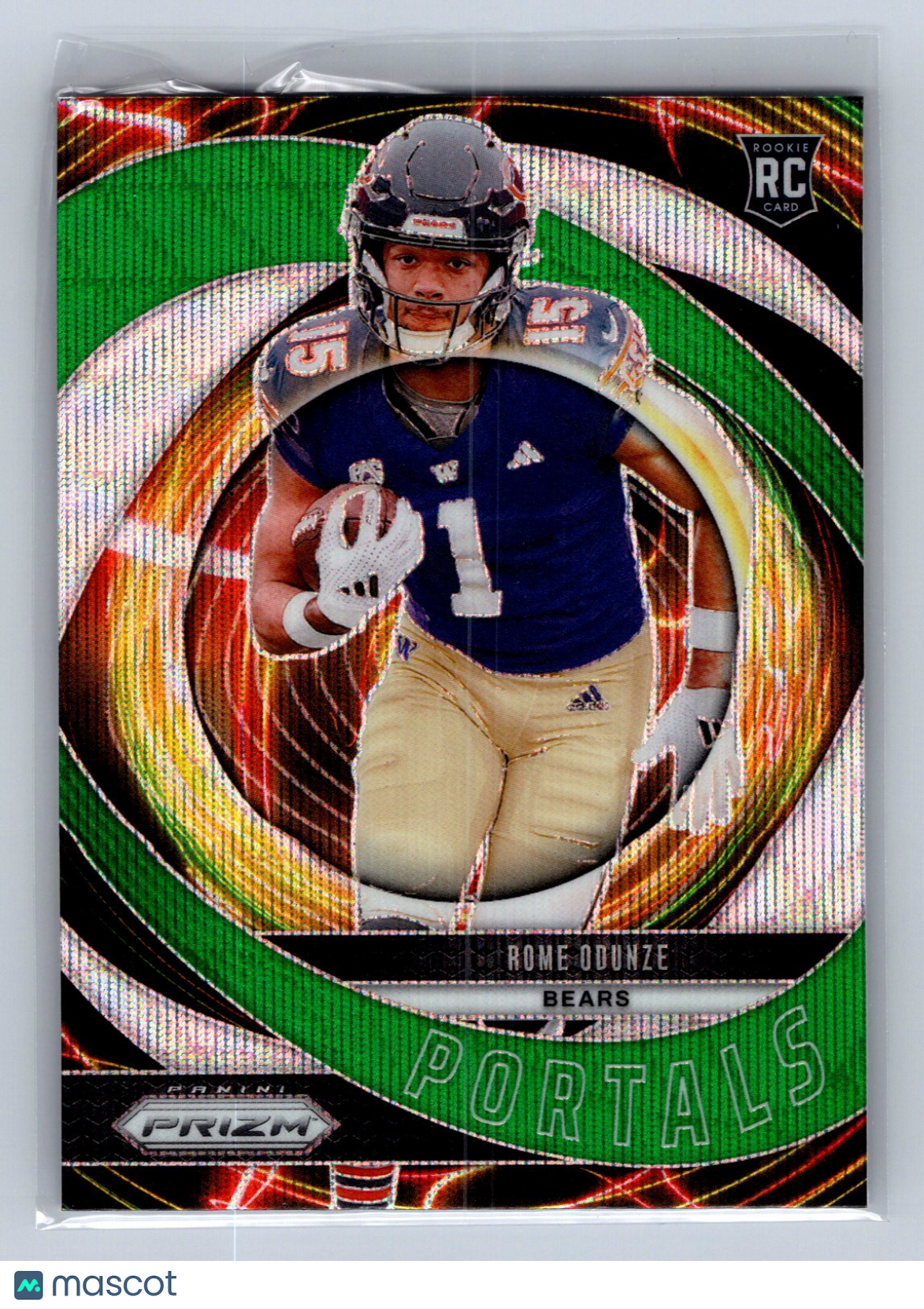 2024 Panini Prizm Rome Odunze Portals Green Wave #9