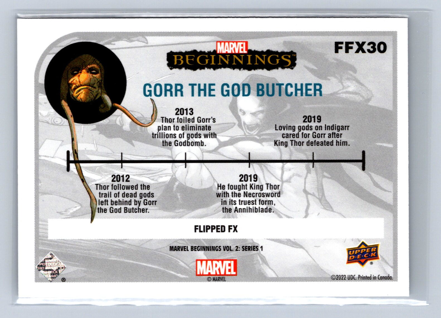 2022 Upper Deck Marvel Beginnings Gorr The God Butcher Flipped FX #FFX30