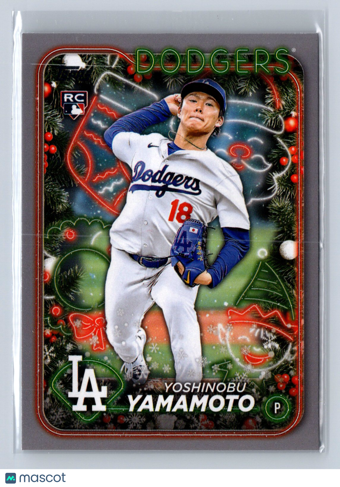 2024 Topps Holiday Yoshinobu Yamamoto Silver Glitter #H88