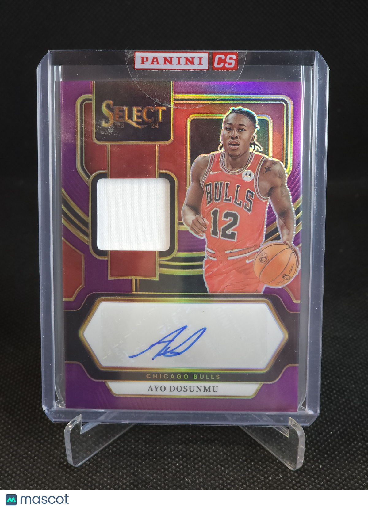 2023-24 Panini Select Ayo Dosunmu Patch Auto Purple /99 #AM-AYO