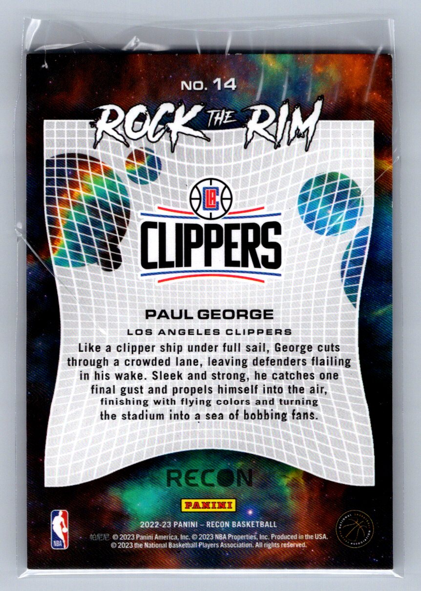 2022-23 Panini Recon Rock The Rim Paul George #14