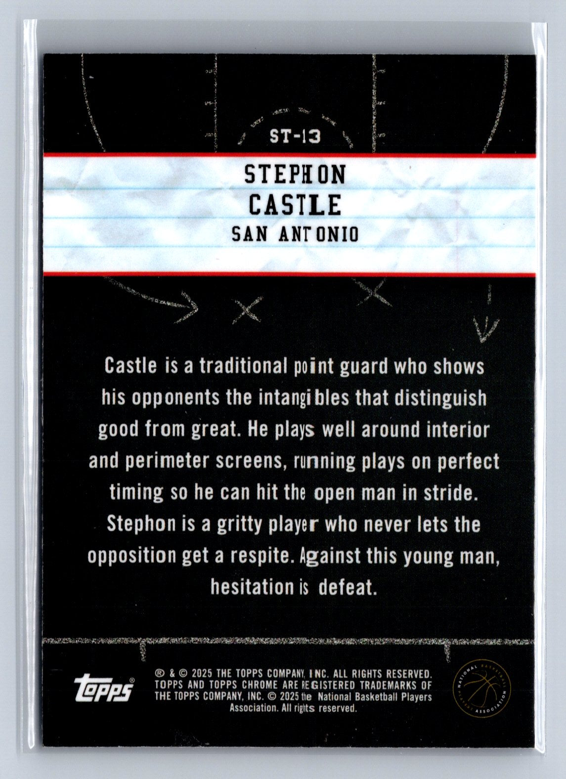 2024-25 Topps Chrome Stephon Castle Blue Refractor #ST-13