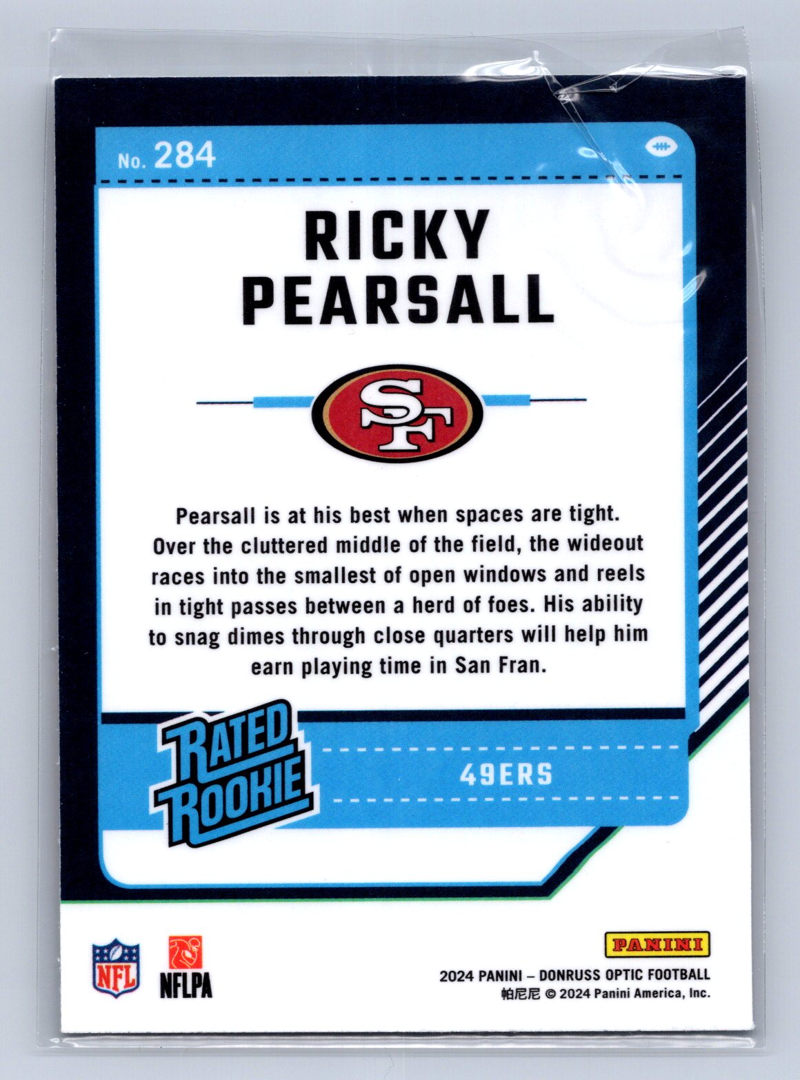 2024 Panini Donruss Optic Rated Rookie Ricky Pearsall #284