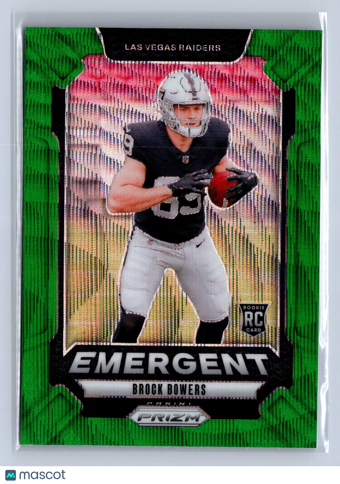 2024 Panini Prizm Brock Bowers Emergent Green Wave #8