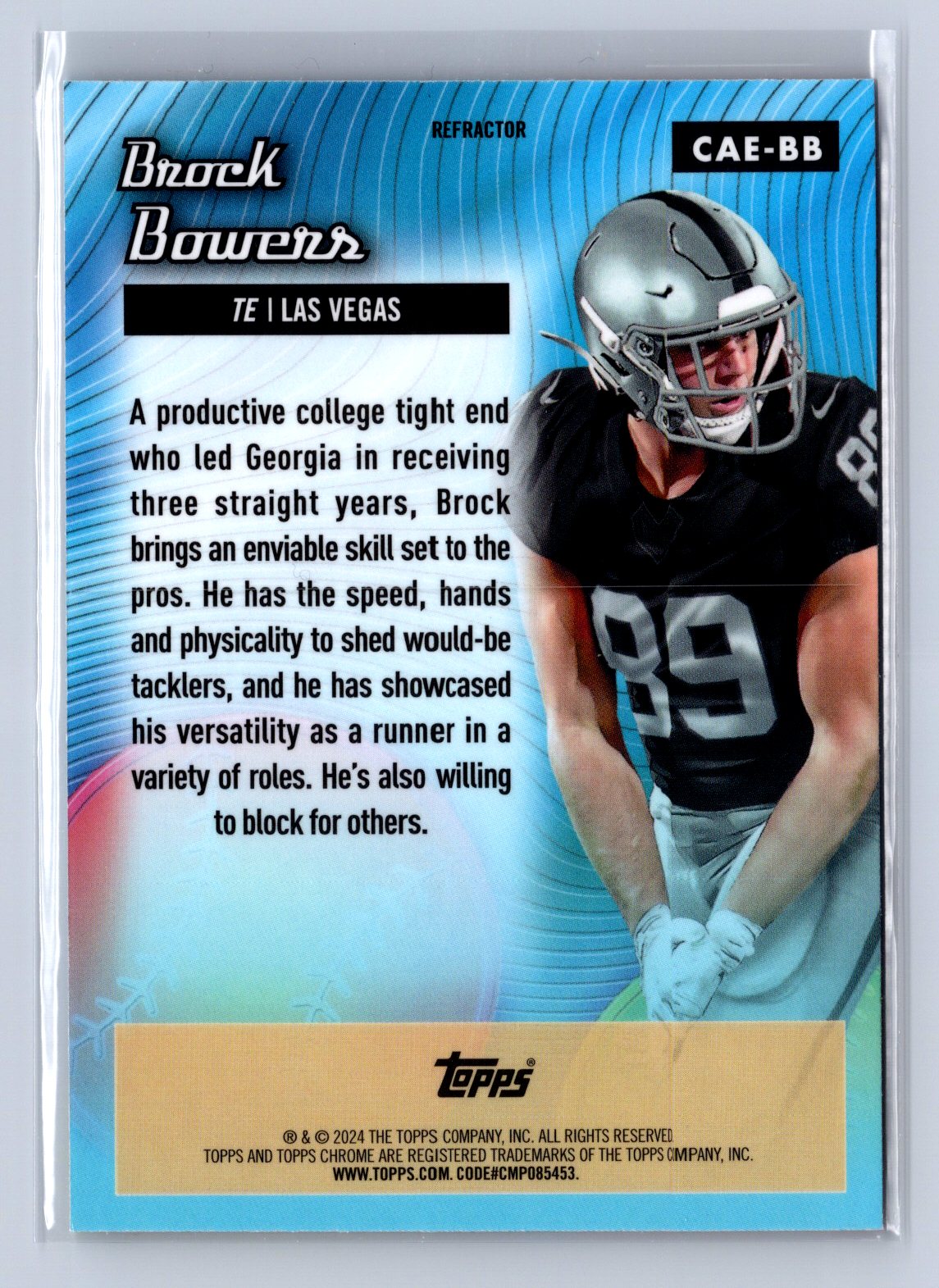 2024 Topps Chrome All-Etch Brock Bowers Refractor #CAE-BB
