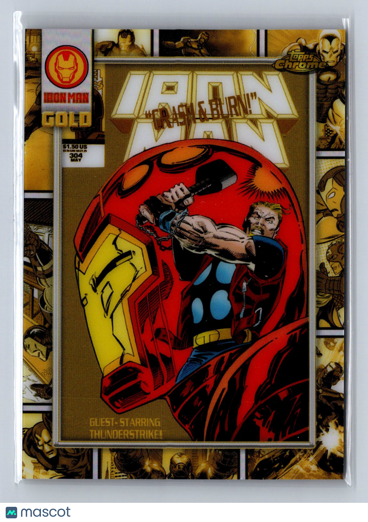 2025 Topps Marvel Chrome Gold Card Iron Man #IM-6