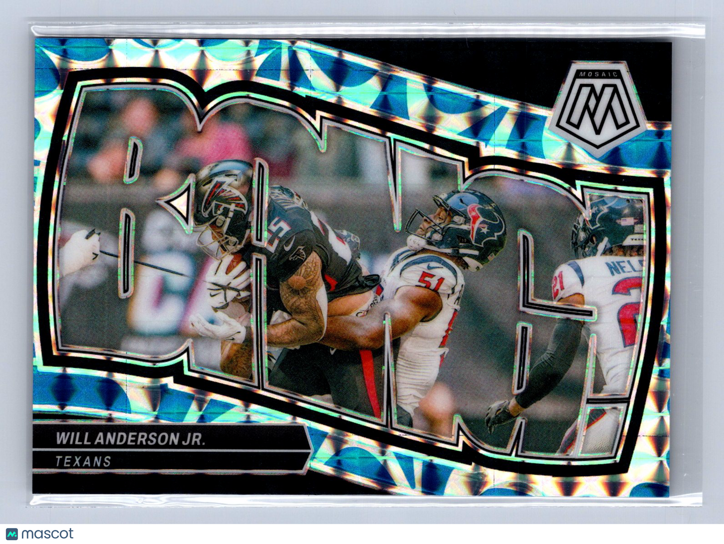 2024 Panini Mosaic Bang! Will Anderson Jr. Reactive Blue /99 #14