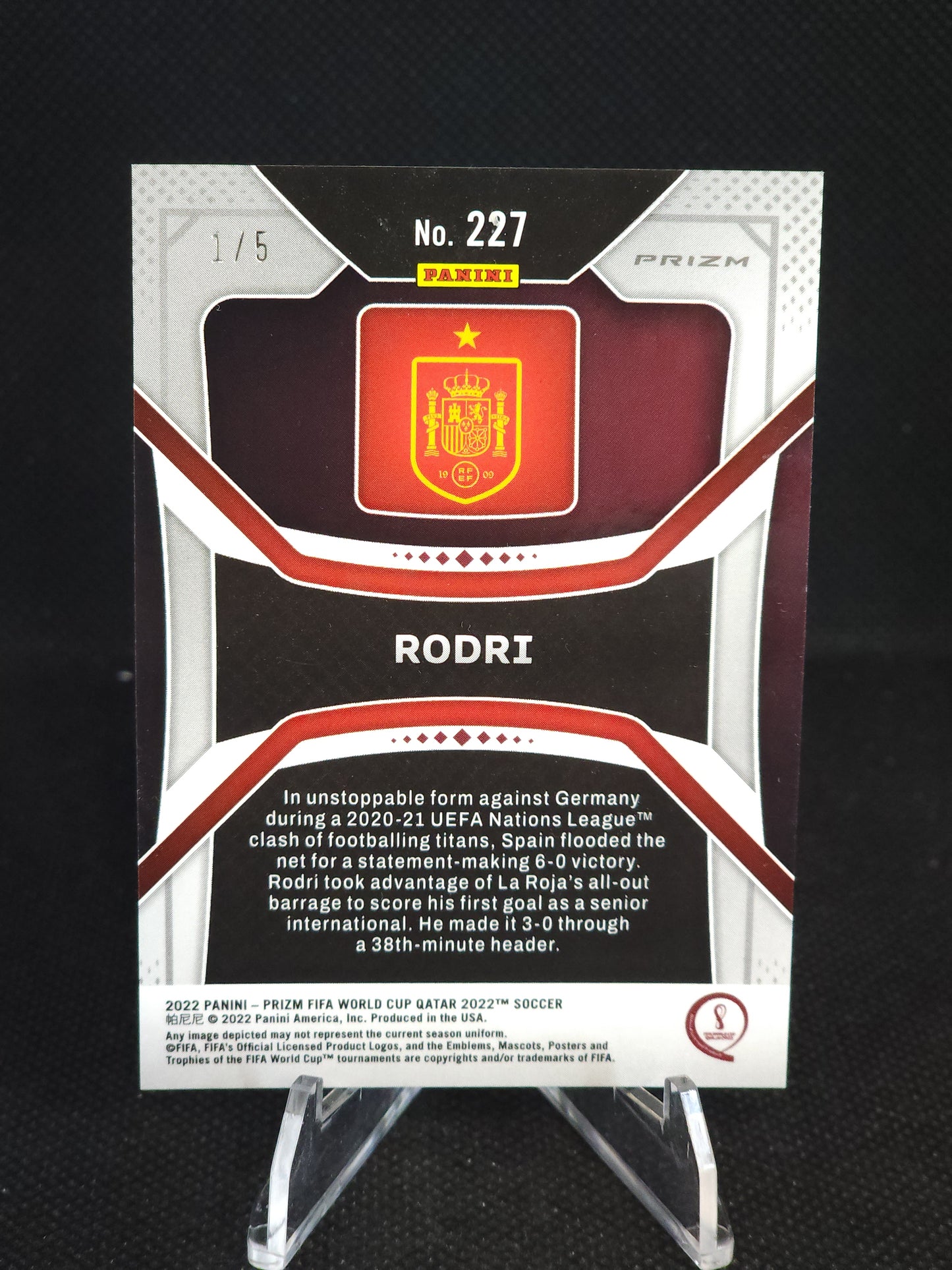 2022 Panini Prizm Rodri Green Pulsar /5 #227