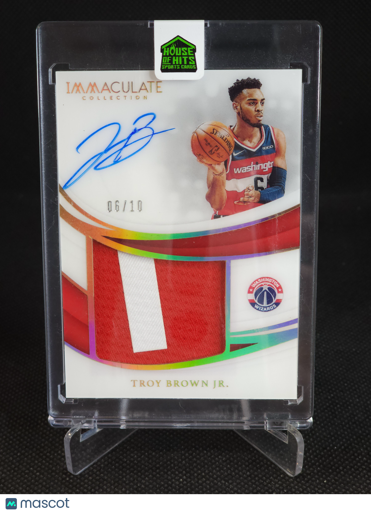 2018 Panini Immaculate Collection Troy Brown Jr. Patch Auto Gold /10 #PP-TBJ