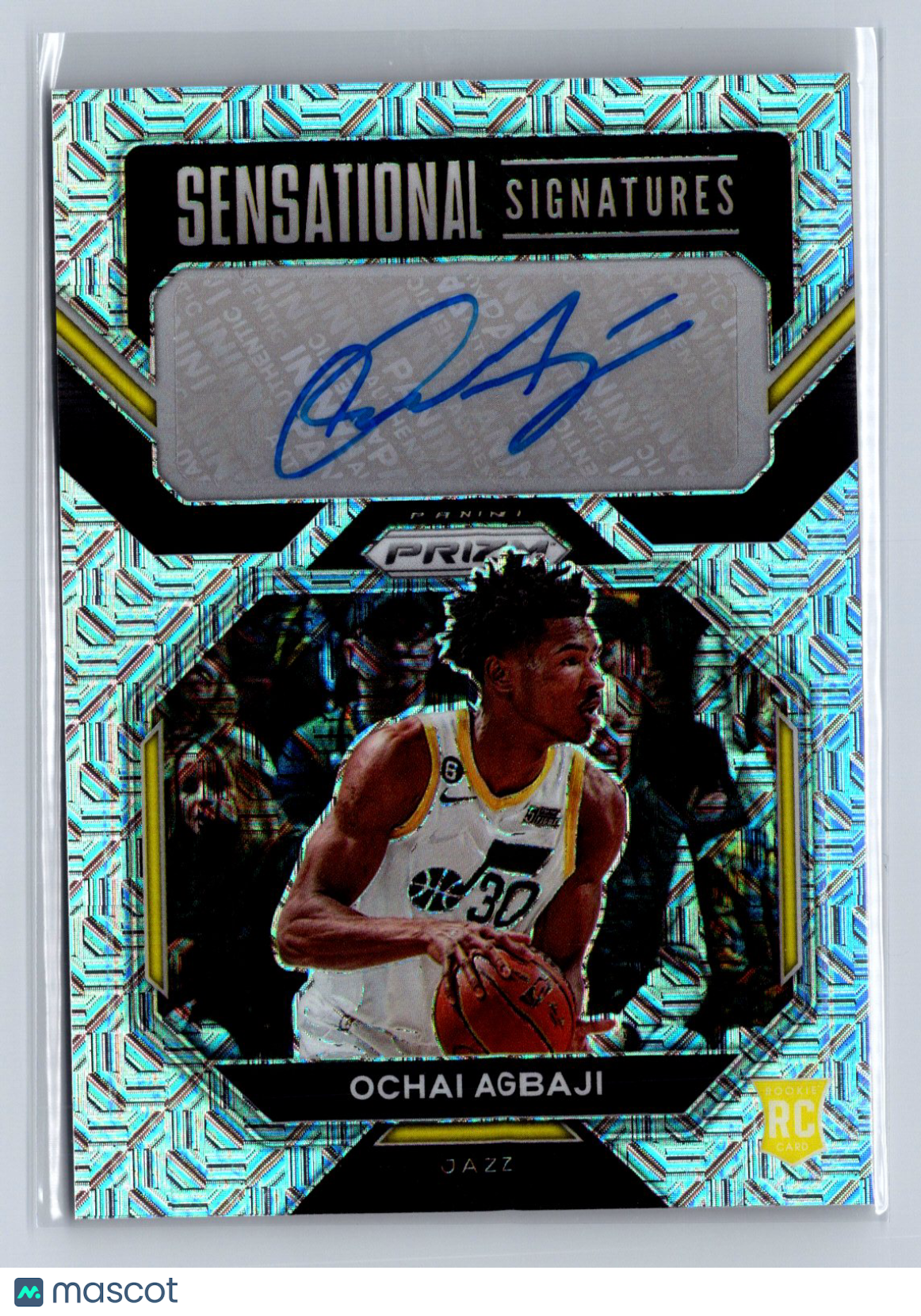 2022-23 Panini Prizm Sensational Signatures Ochai Agbaji Mojo Auto /25 #SS-OA