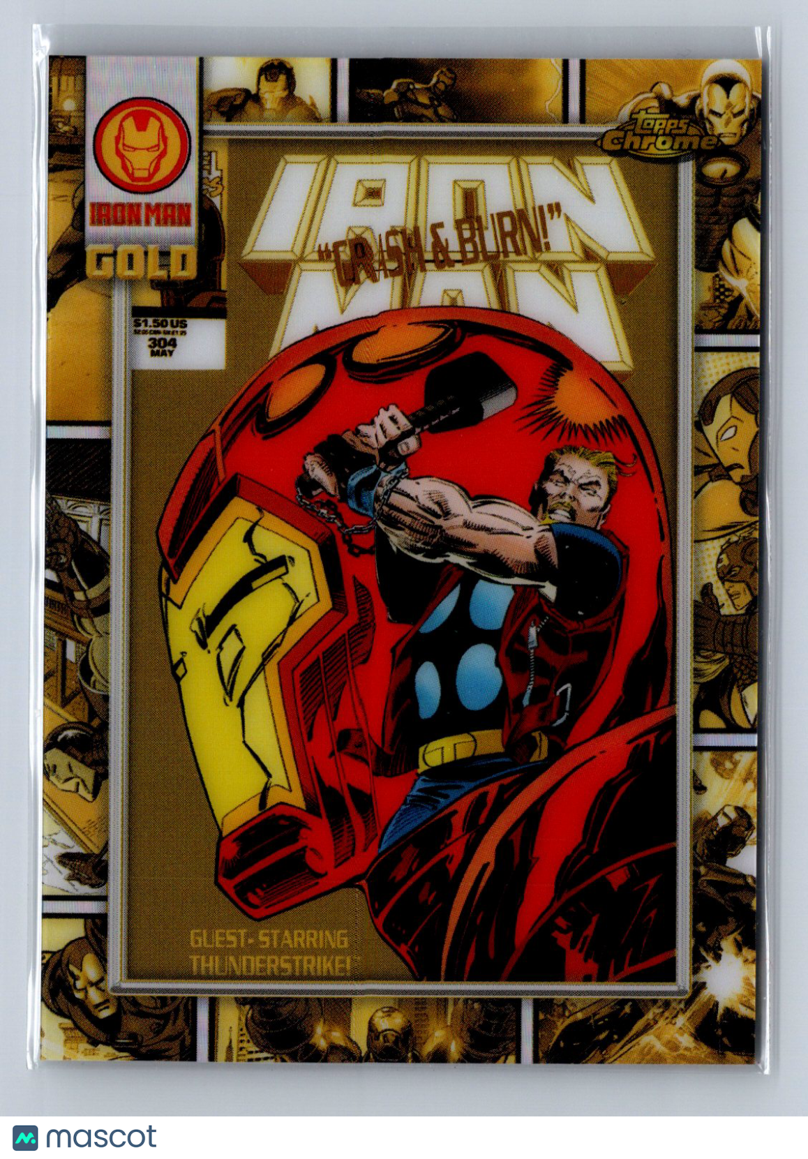 2025 Topps Marvel Chrome Gold Card Iron Man #IM-6