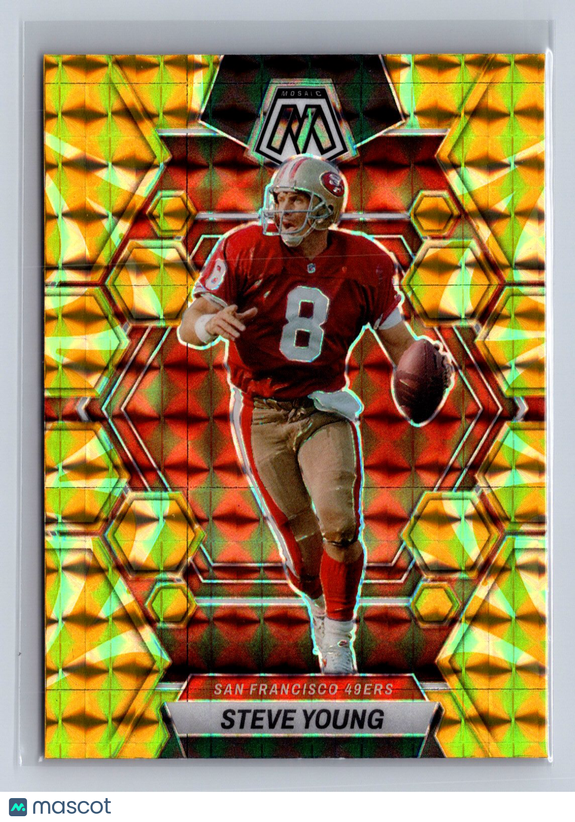 2023 Panini Mosaic Steve Young Reactive Yellow #218