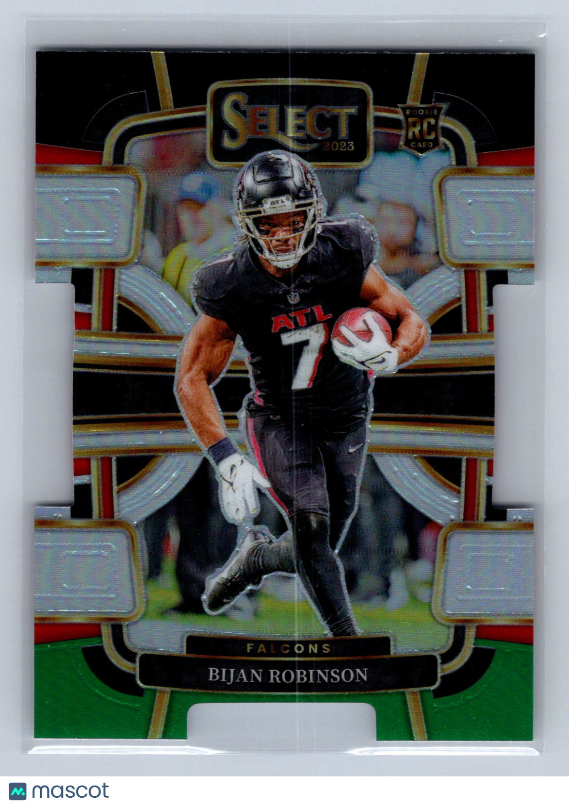 2024 Panini Select Bijan Robinson Concourse Black Green Die-Cut #4