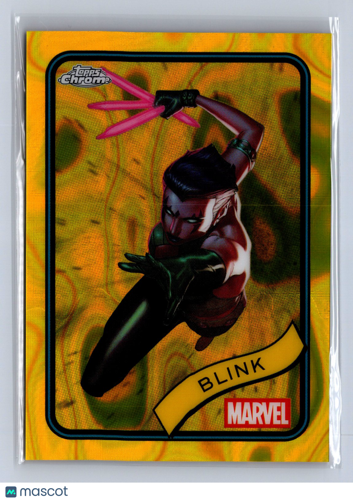2025 Topps Chrome Marvel Blink Yellow Lava Refractor #48