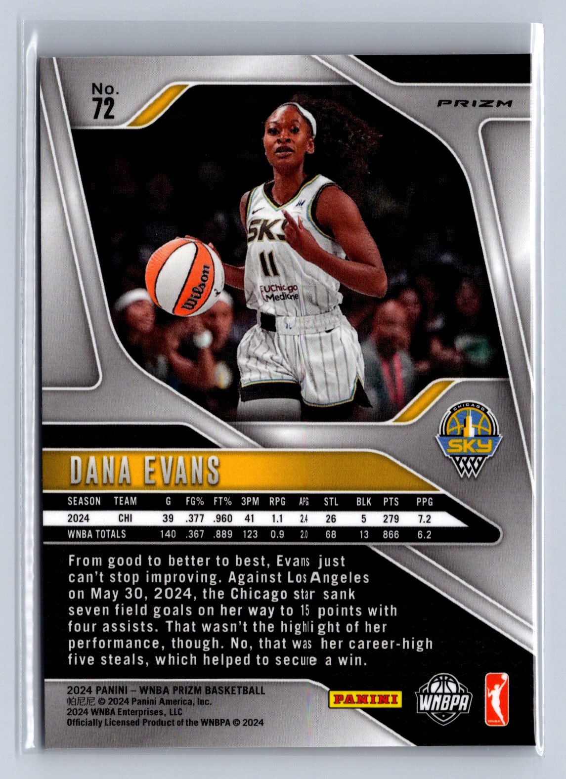 2024 Panini Prizm Dana Evans WNBA Logo #72