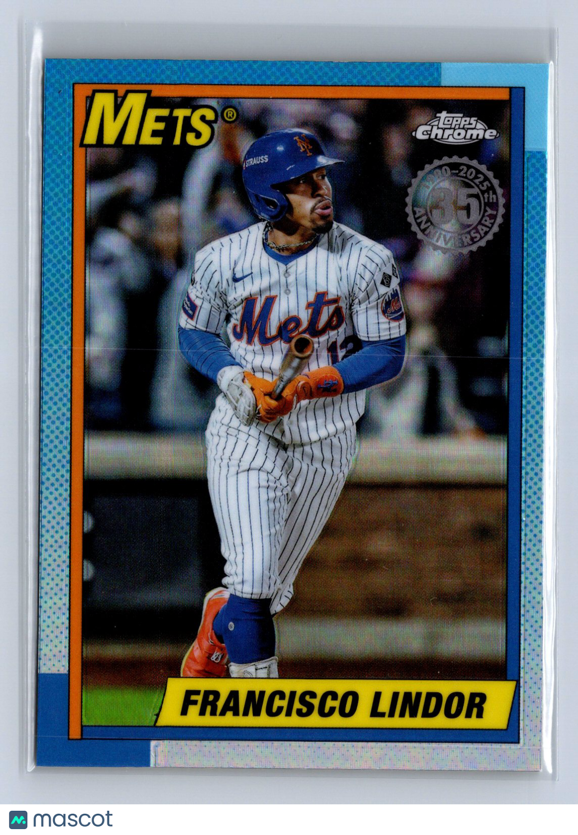 2025 Topps Chrome Francisco Lindor 35th Anniversary 1990 #90CB-10