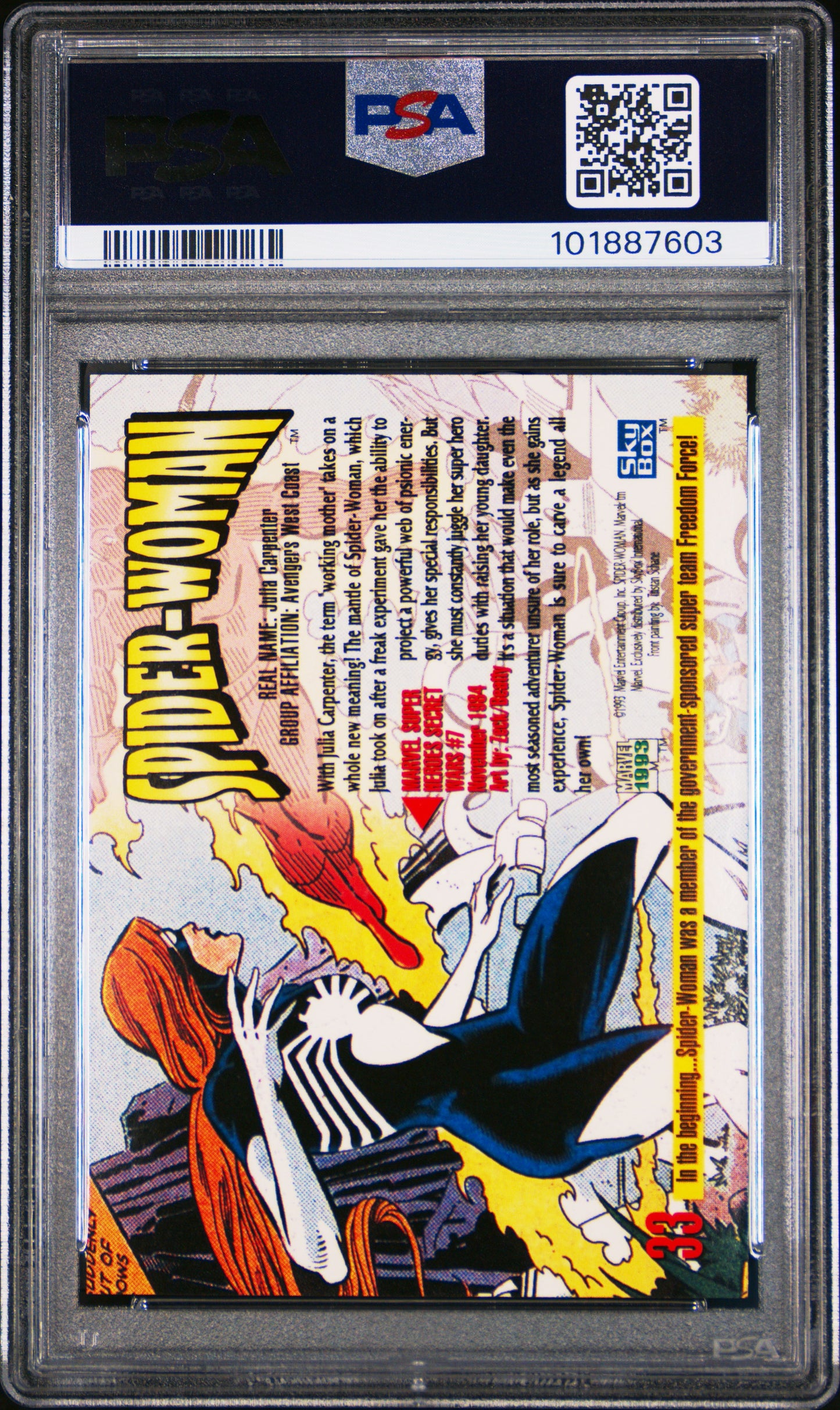 1993 Marvel Masterpieces Spider-Woman #33 PSA 9
