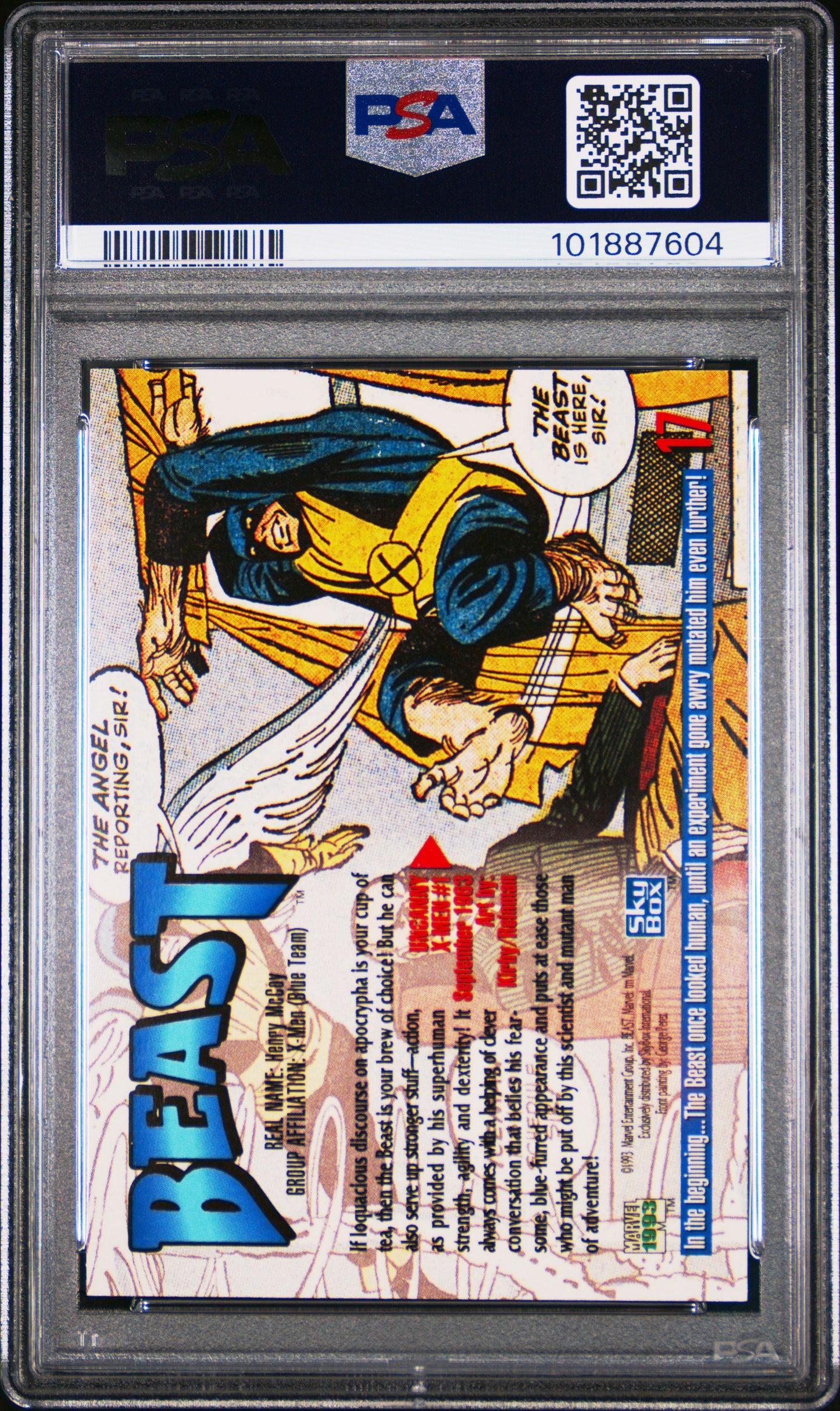 1993 Marvel Masterpieces Beast #17 PSA 9
