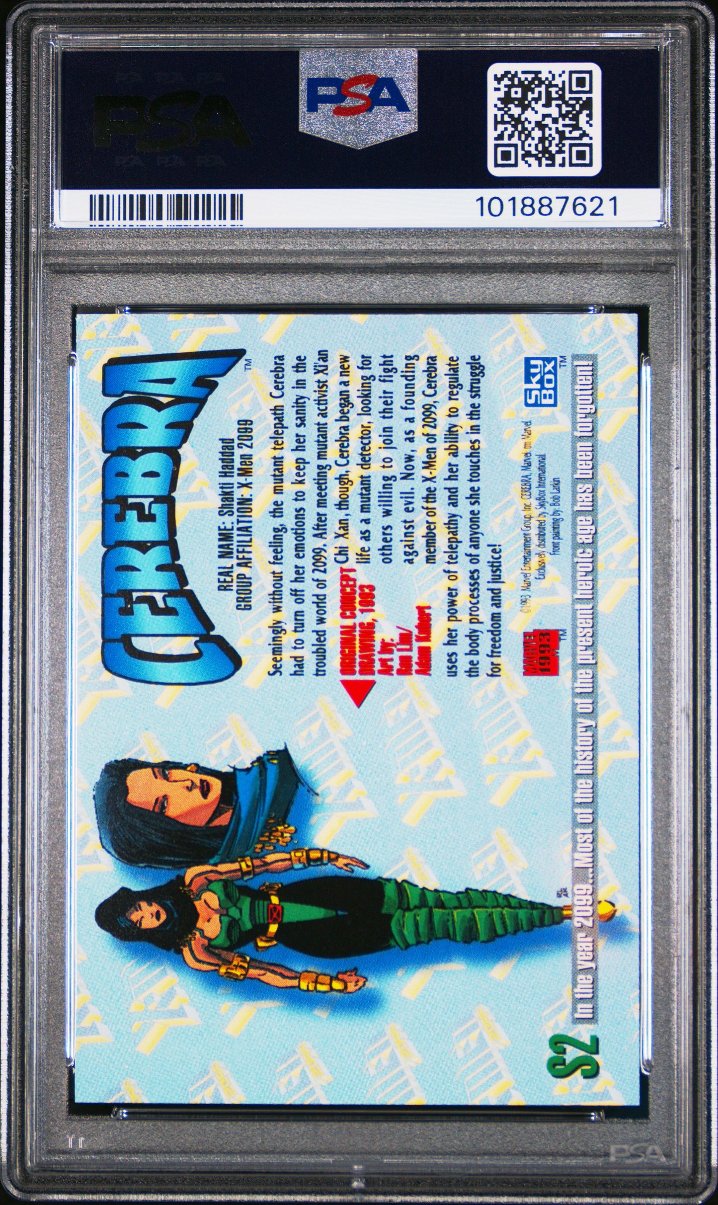 1993 Marvel Masterpieces X-Men 2099 Dyna-Etch Cerebra #S2 PSA 9