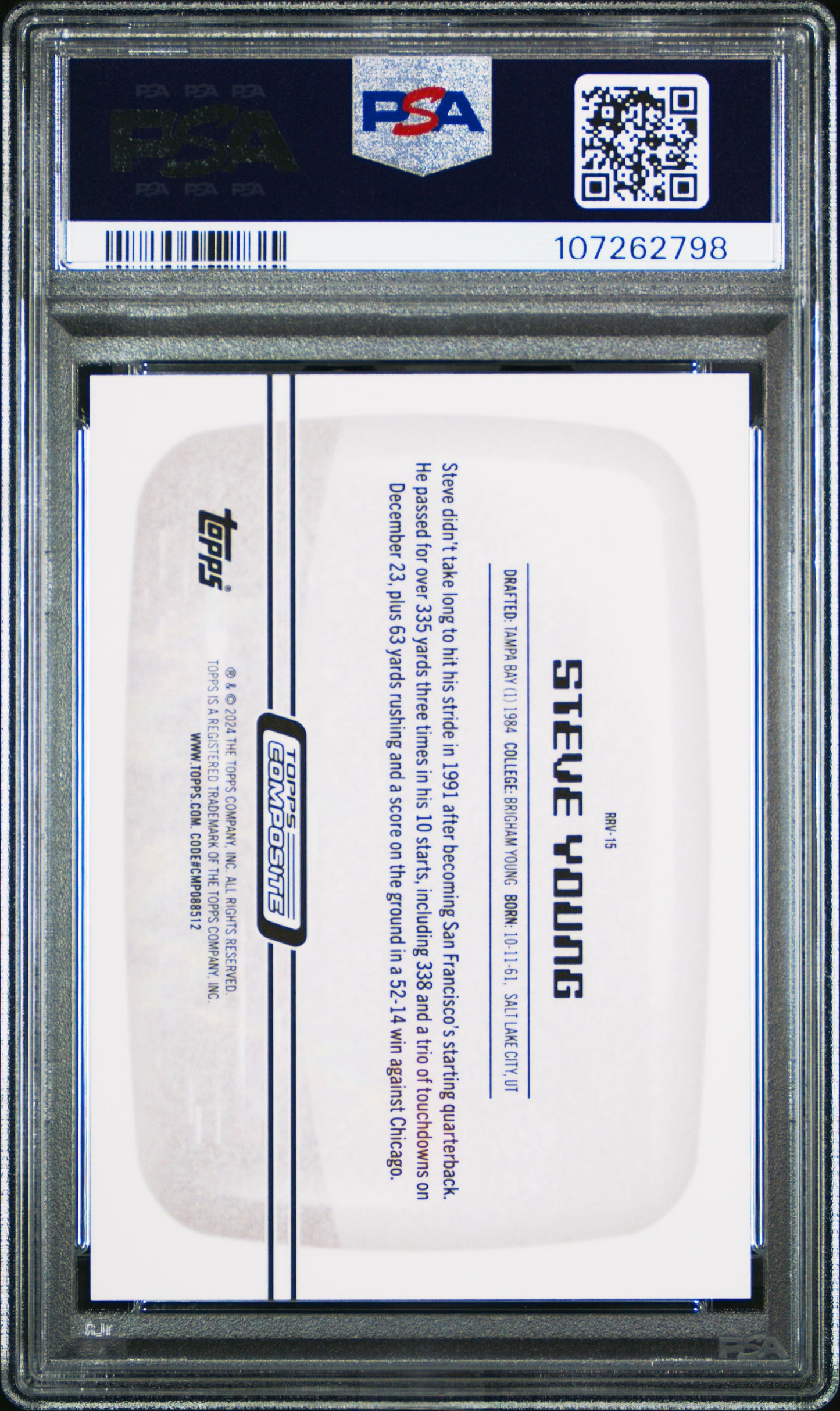 2023 Topps Composite Resurgence Retro Vision Steve Young #RRV15 PSA 10