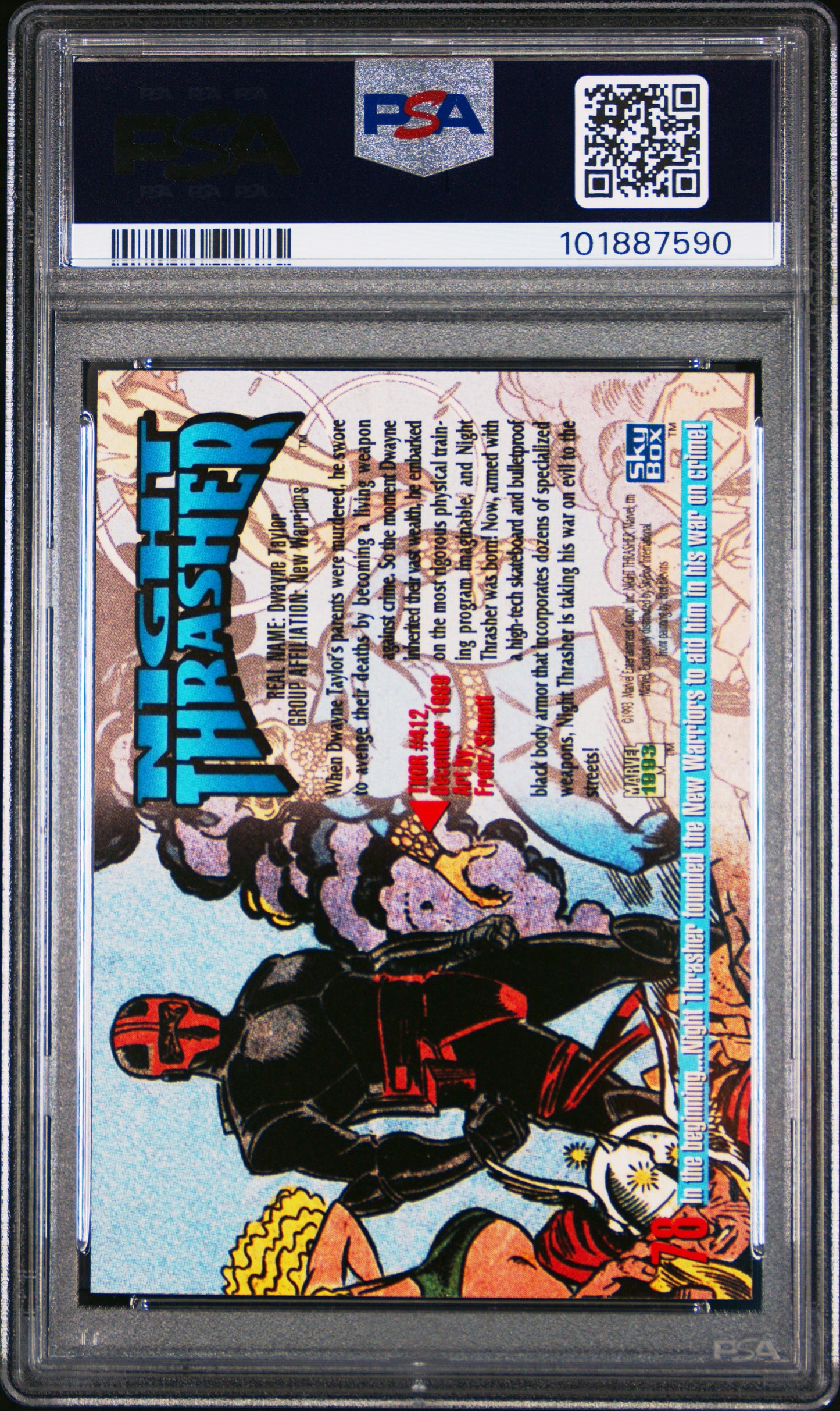 1993 Marvel Masterpieces Night Thrasher #78 PSA 9