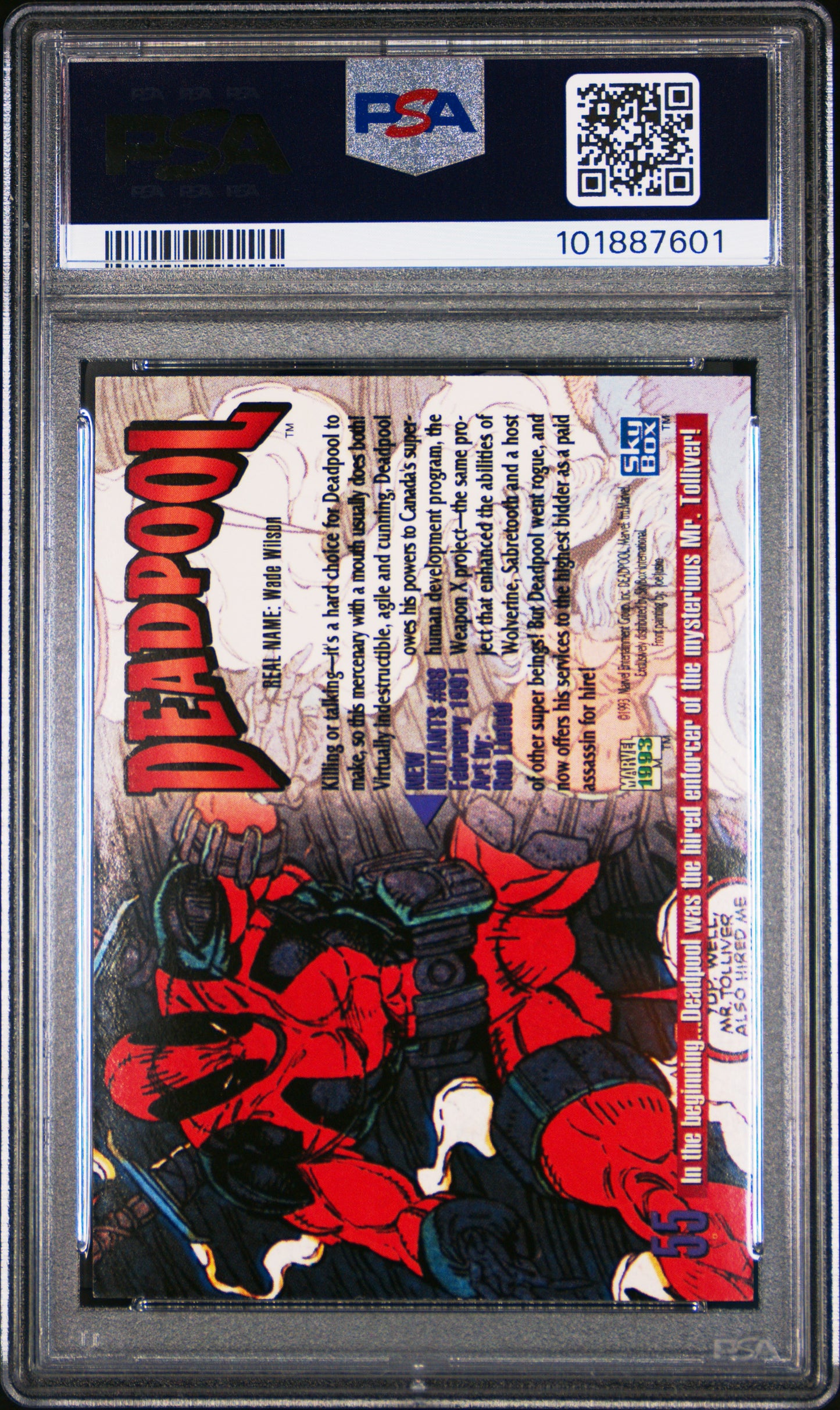 1993 Marvel Masterpieces Deadpool #55 PSA 9