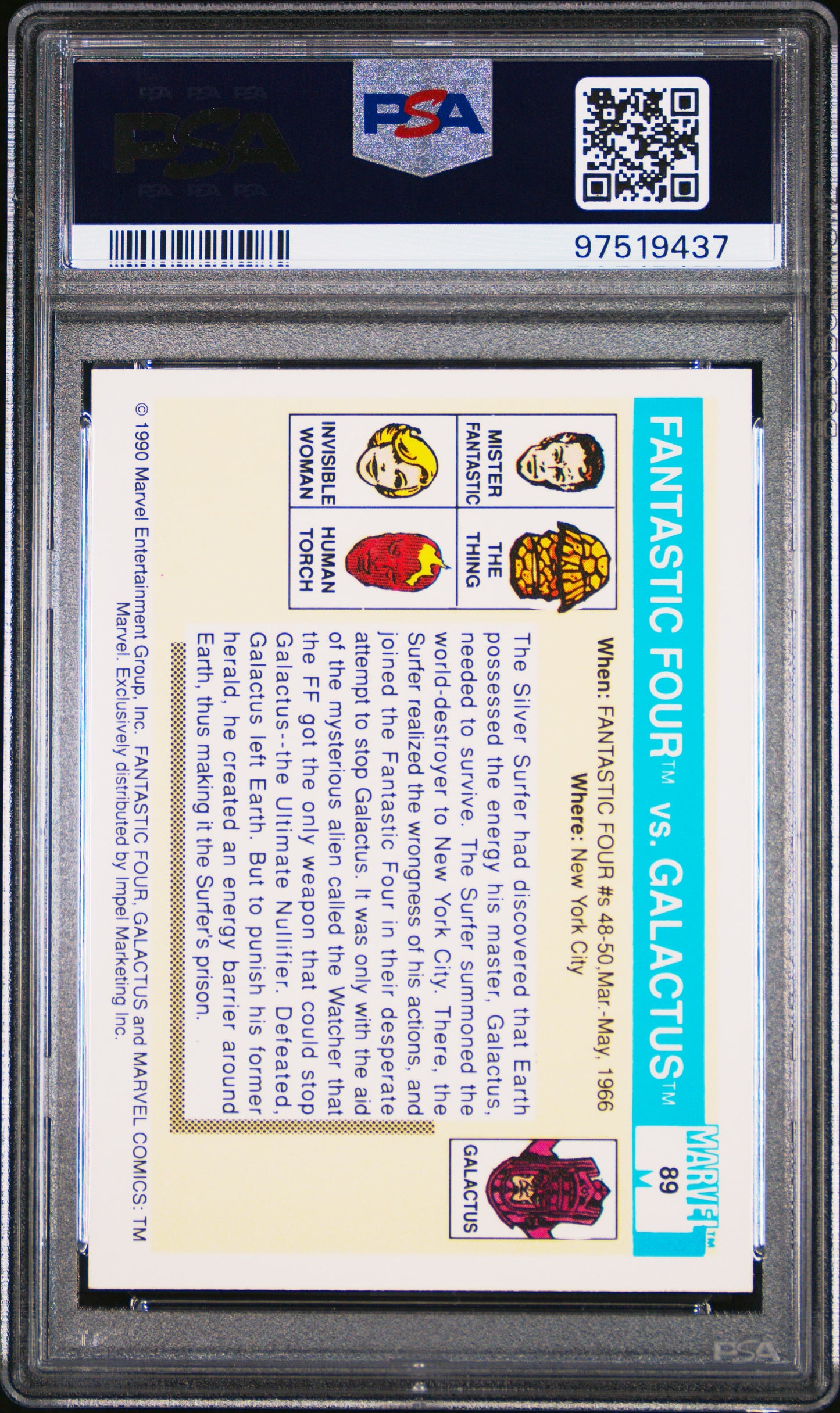 1990 Marvel Universe Fantastic Four Vs. Galactus #89 PSA 9