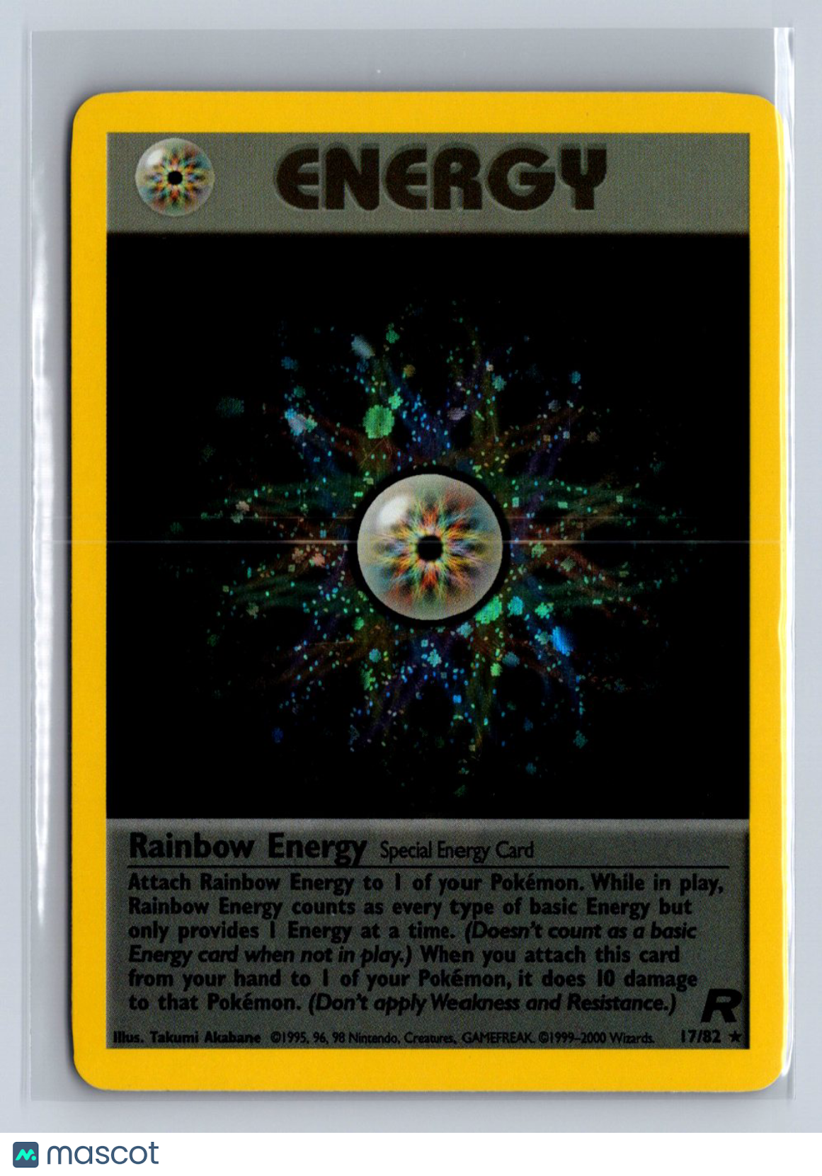 2000 Pokemon Team Rocket Rainbow Energy Holo #17/82