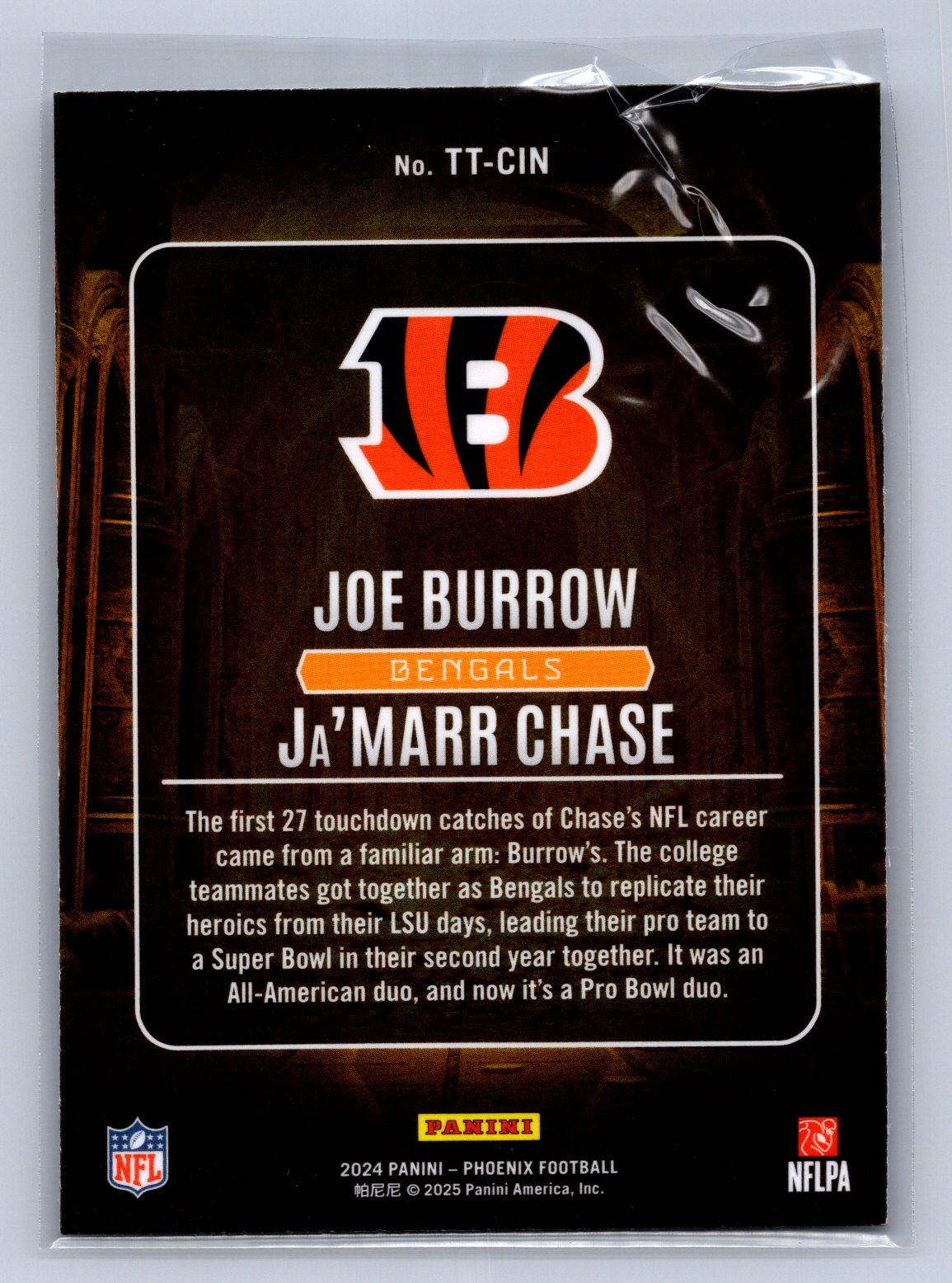 2025 Panini Phoenix Treasured Tandems Joe Burrow Ja'Marr Chase #TT-CIN
