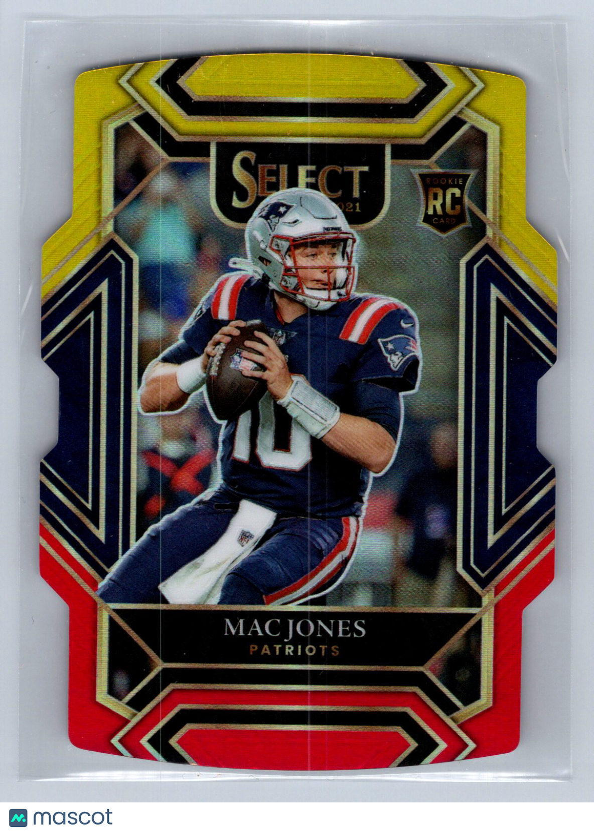 2021 Panini Select Mac Jones Club Level Red Yellow Die-Cut #251