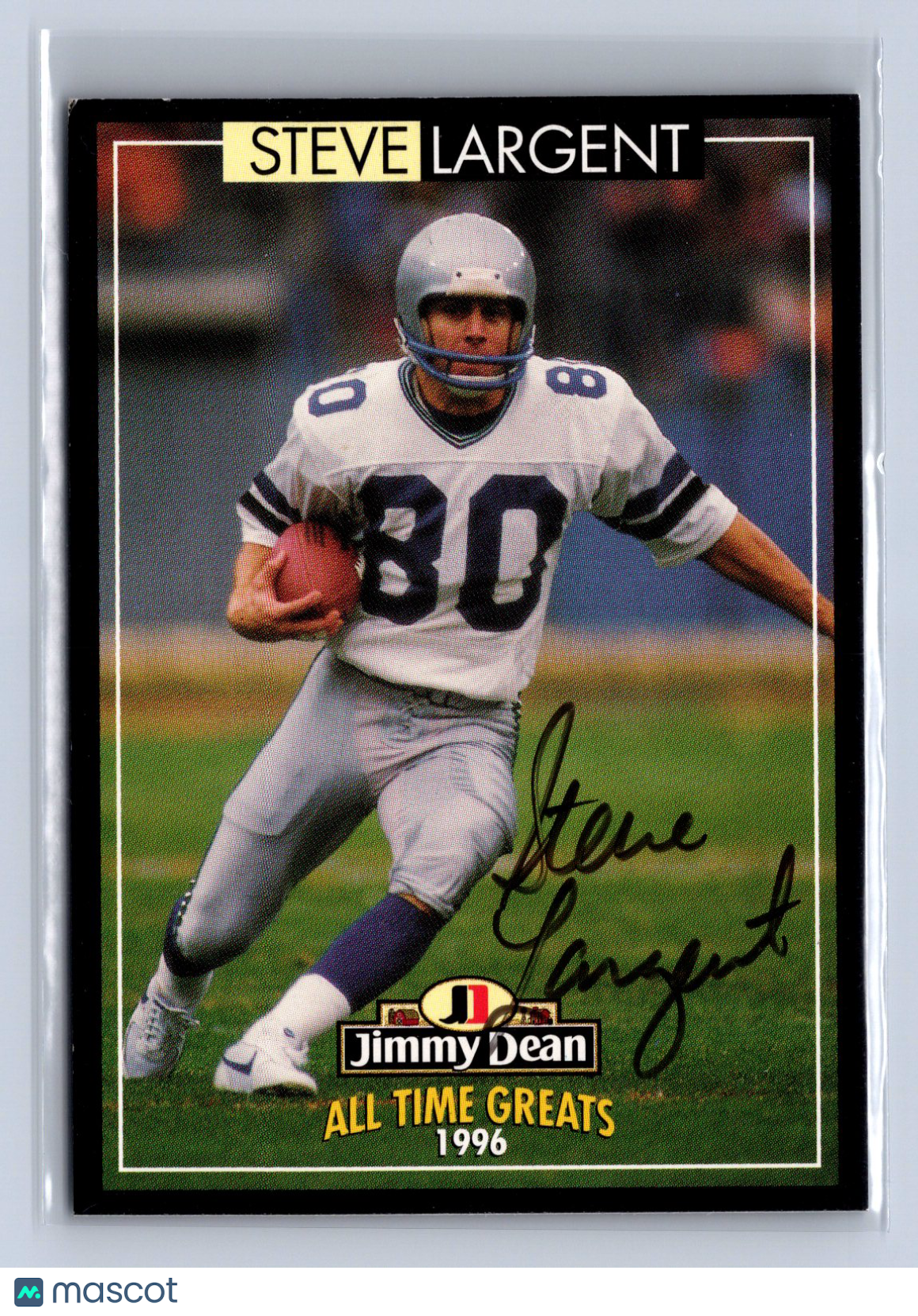 1996 Jimmy Dean All Time Greats Steve Largent Auto #8