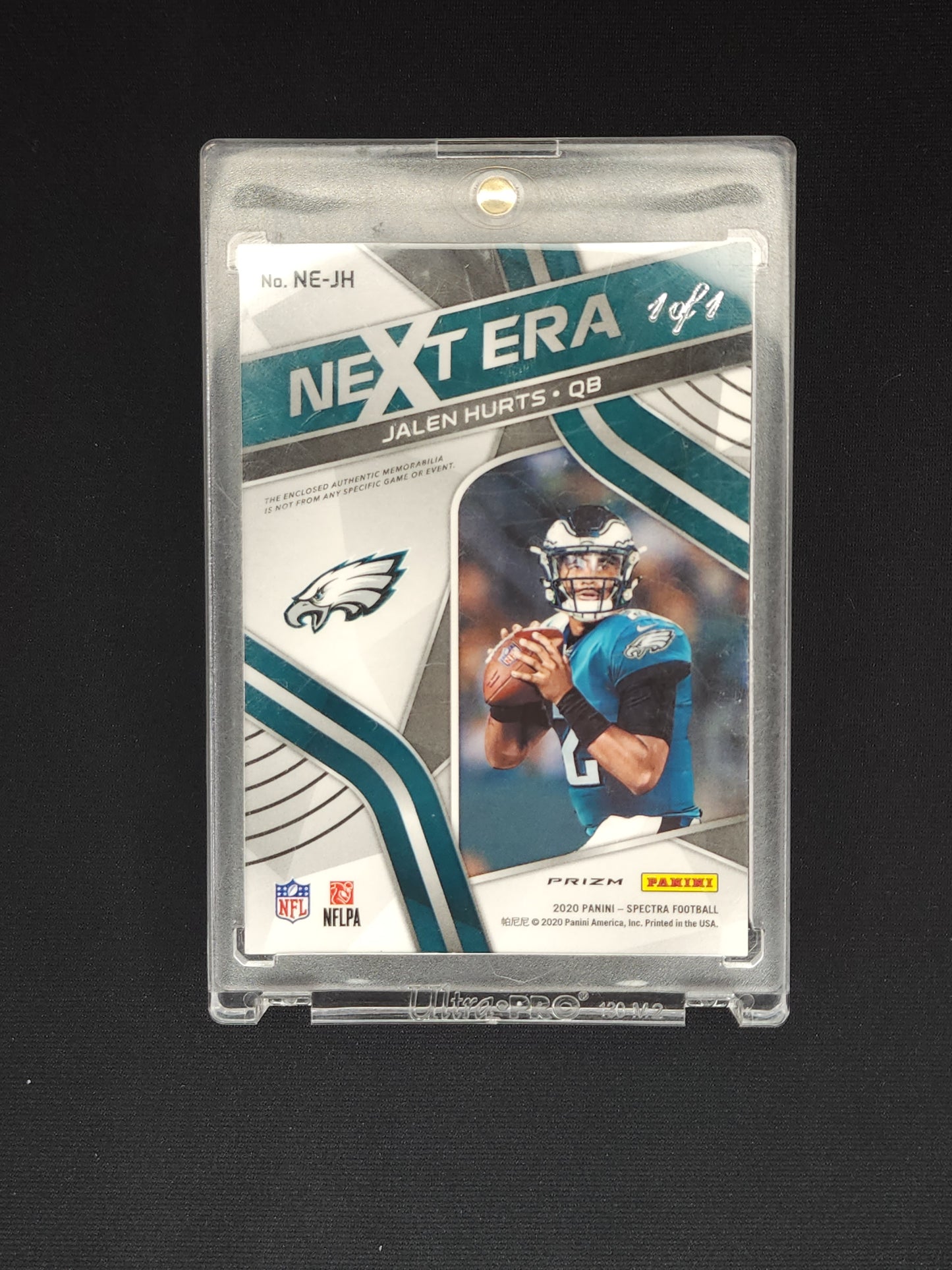 2020 Panini Spectra Next Era Jalen Hurts Gold Vinyl 1/1 #NE-JH