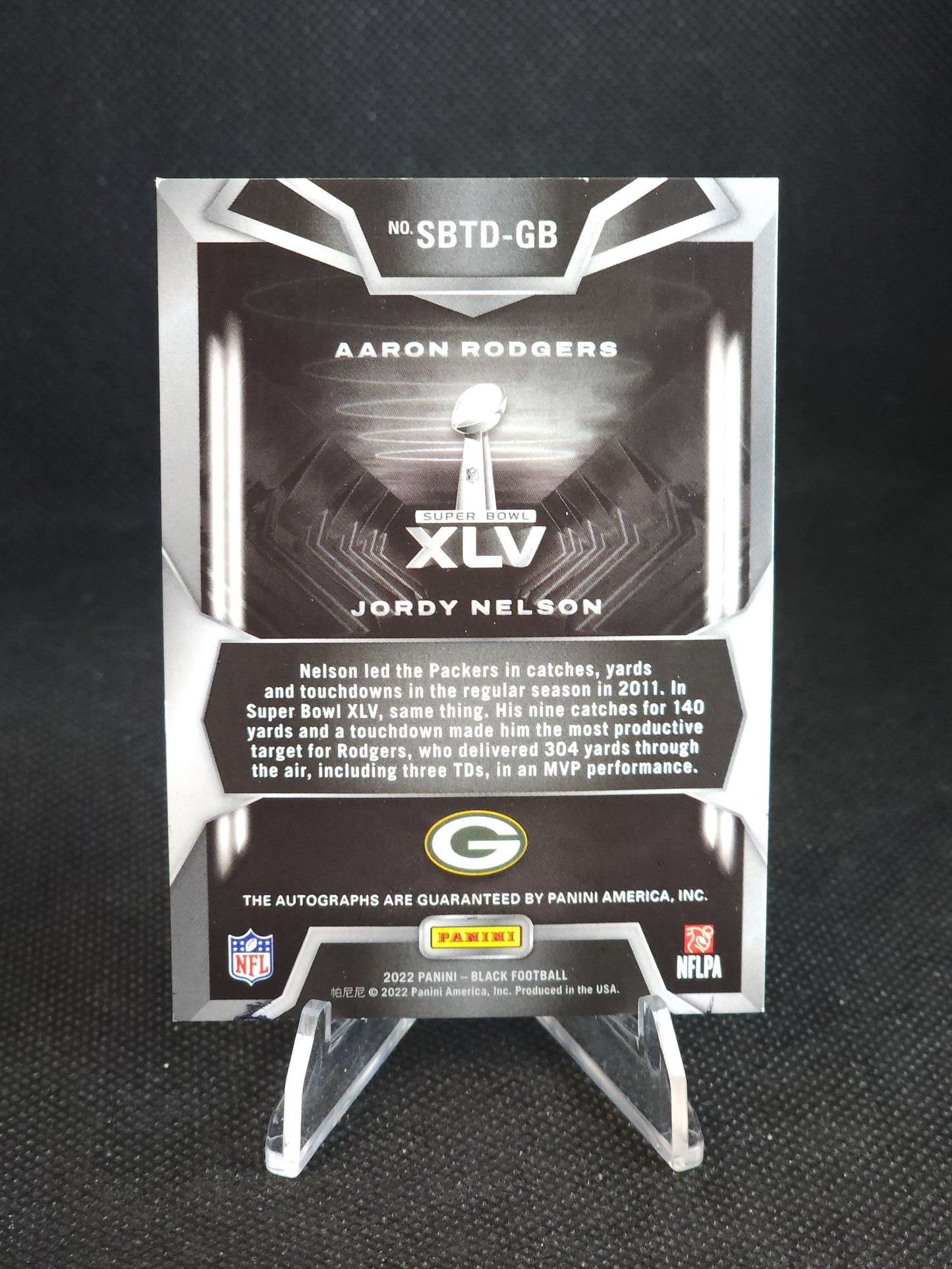 2022 Black Aaron Rodgers Jordy Nelson Super Bowl Teammates Auto /10 #SBTD-GB