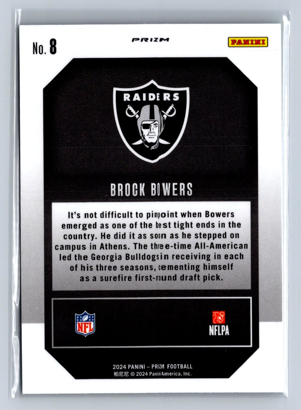 2024 Panini Prizm Brock Bowers Emergent Green Wave #8
